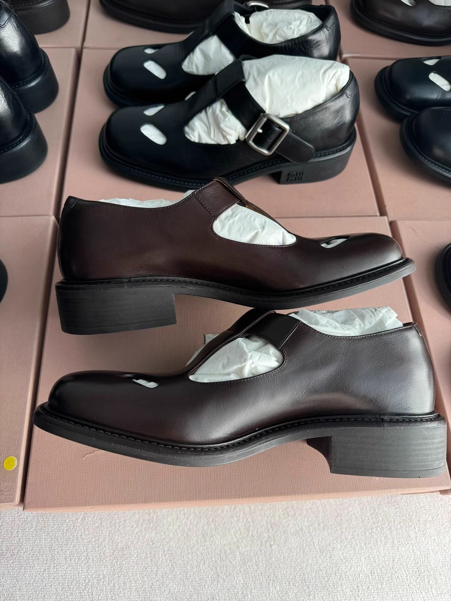 Miu Miu MiuMiu Runway T-Strap Mary Jane Shoes K6 Size US 7 / IT 37 - 3 Thumbnail