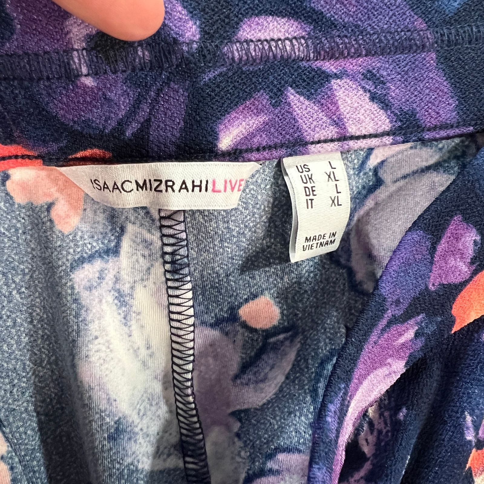 Isaac Mizrahi Isaac Mizrahi Live! Regular Printed Pebble Knit Size 32" / US 10 / IT 46 - 3 Thumbnail