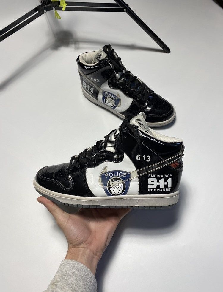 Vintage Nike Transformers Police varnish dunk shoes size 10 - Main Image
