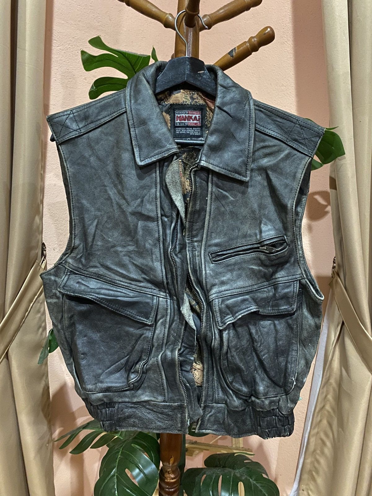 【NANKAI】ヴィンテージ ライダースジャケット80~90s ライダース レーシングレザージャケット 90s NANKAI