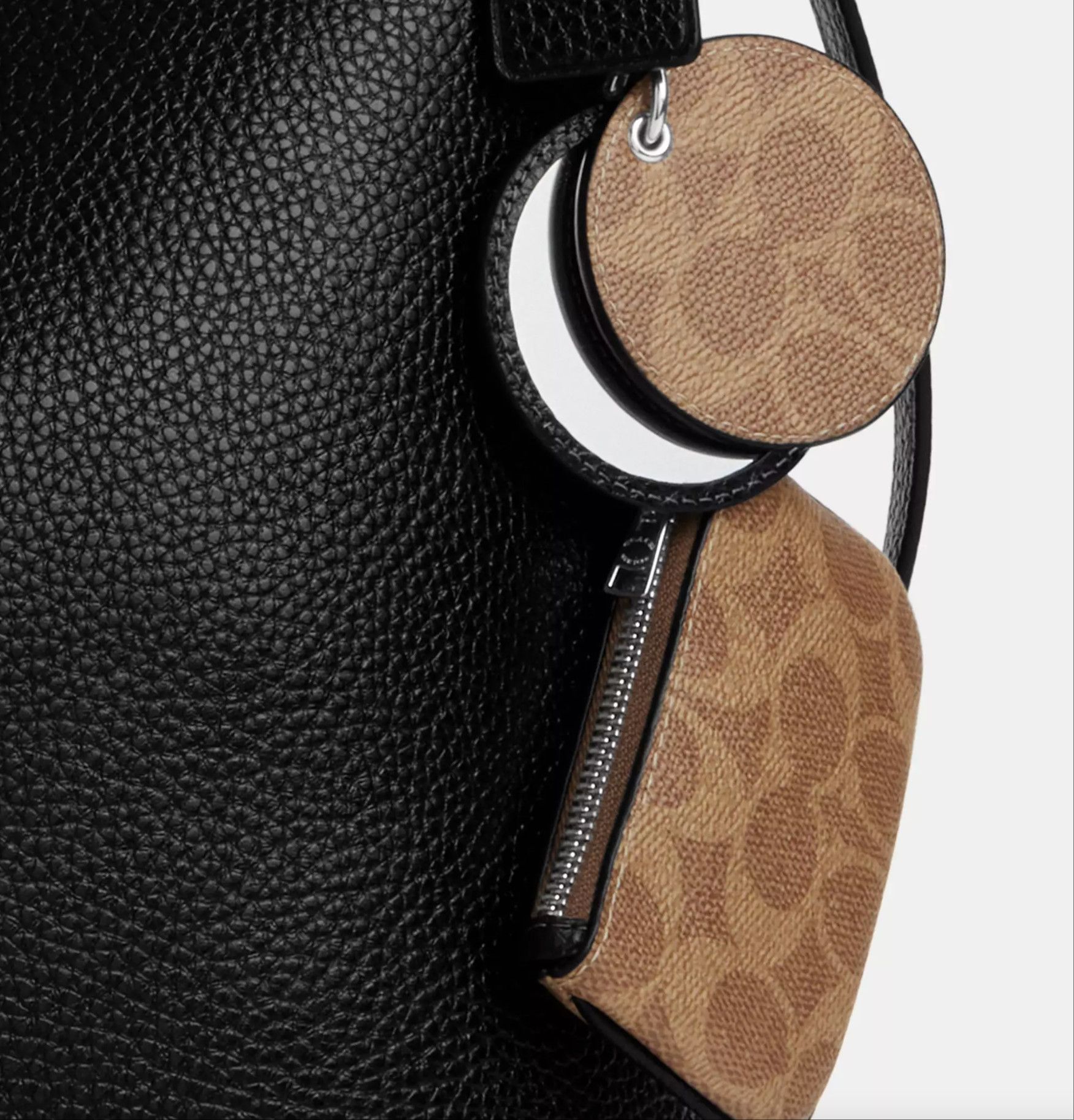 Coach Laurel Large Shoulder Bag With Mirror Charm And Pouch CBI93 Size ONE SIZE - 5 Thumbnail