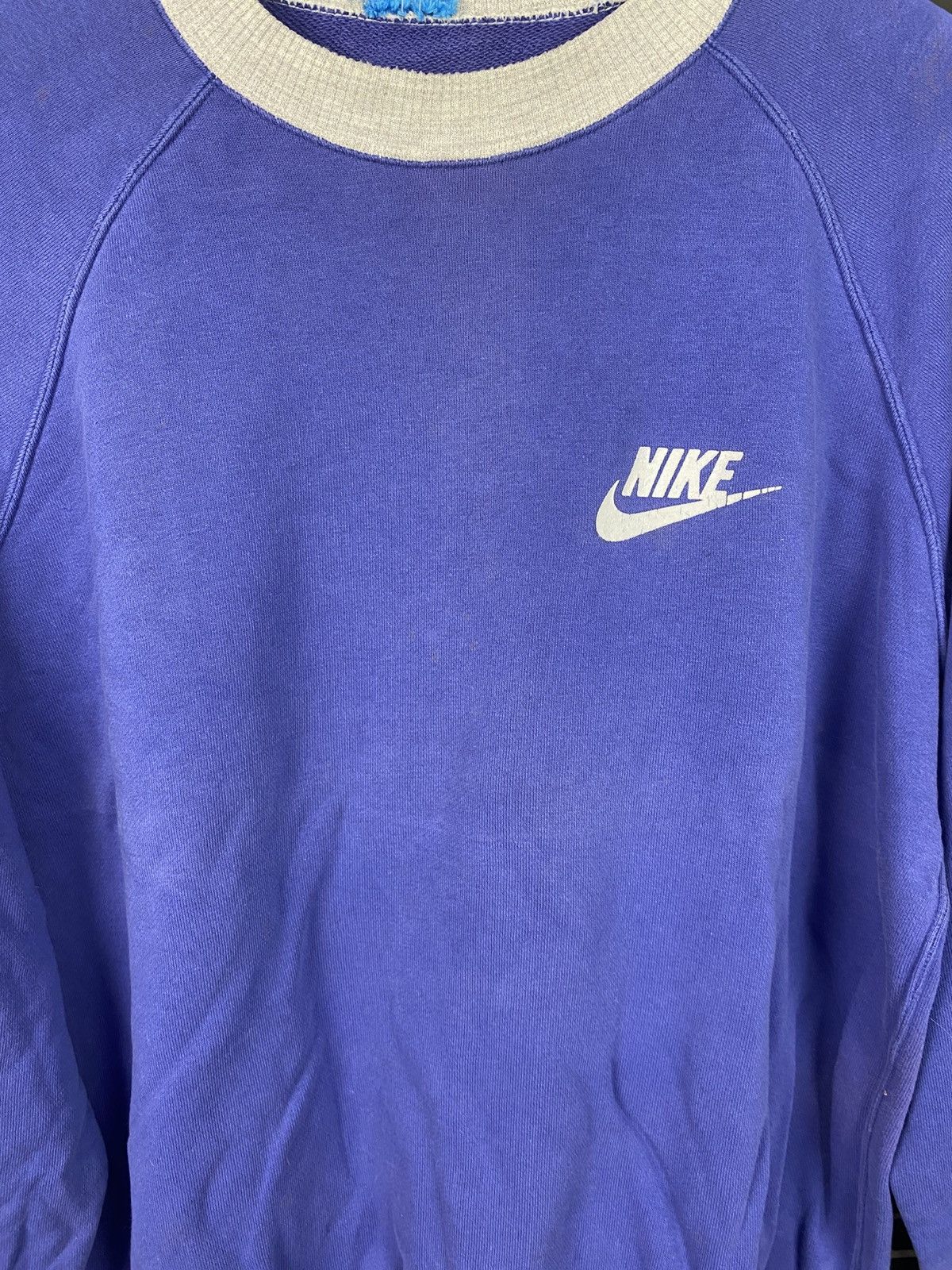 Nike Rare Vintage Japan 70s Nike Blue Tag Two-Tone Sweatshirt Size US L / EU 52-54 / 3 - 5 Thumbnail