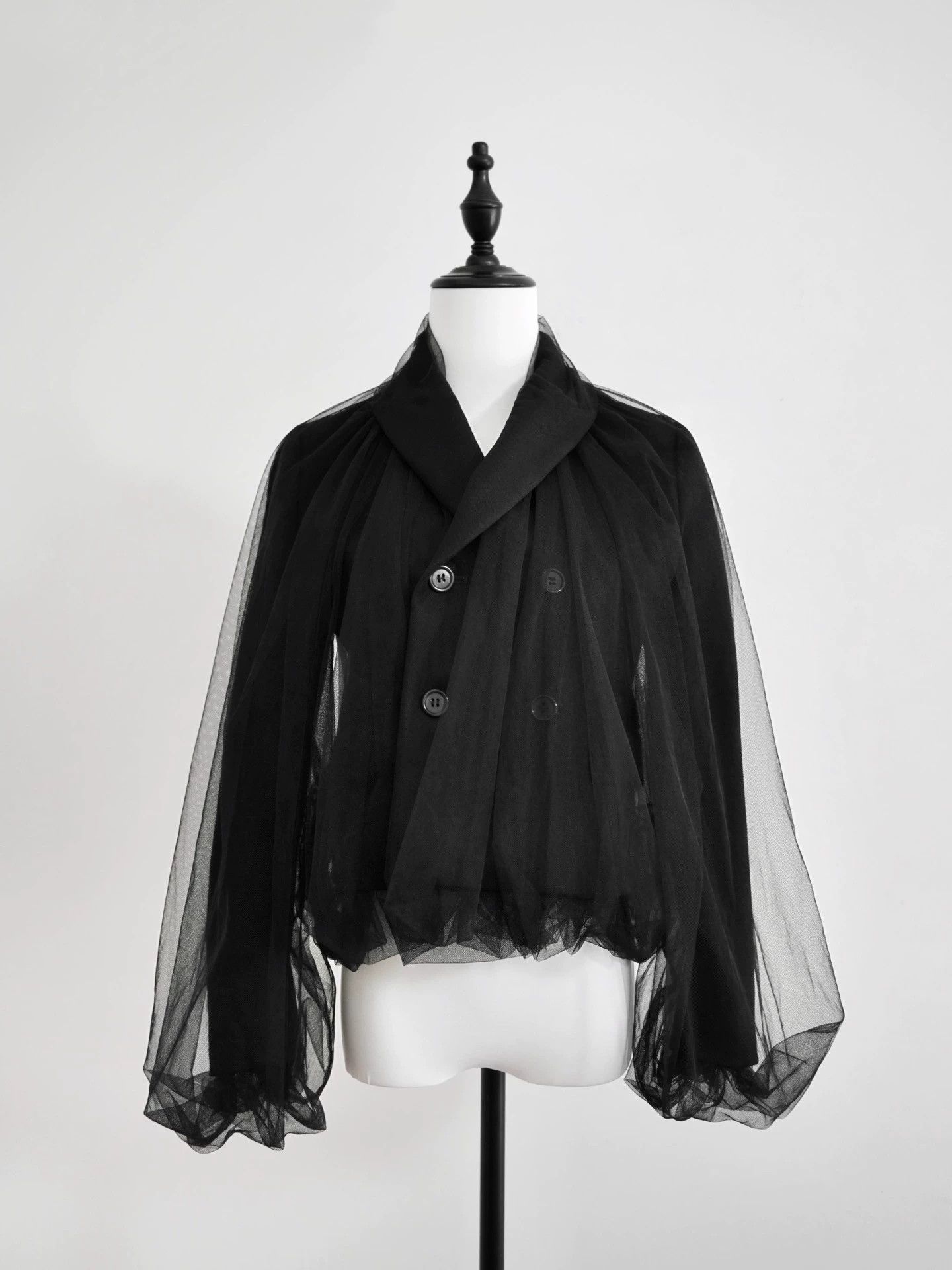 Noir Kei Ninomiya Noir Kei Ninomiya 18AW Puff Tulle Wool Suit Jacket Size S / US 4 / IT 40 - 6 Thumbnail