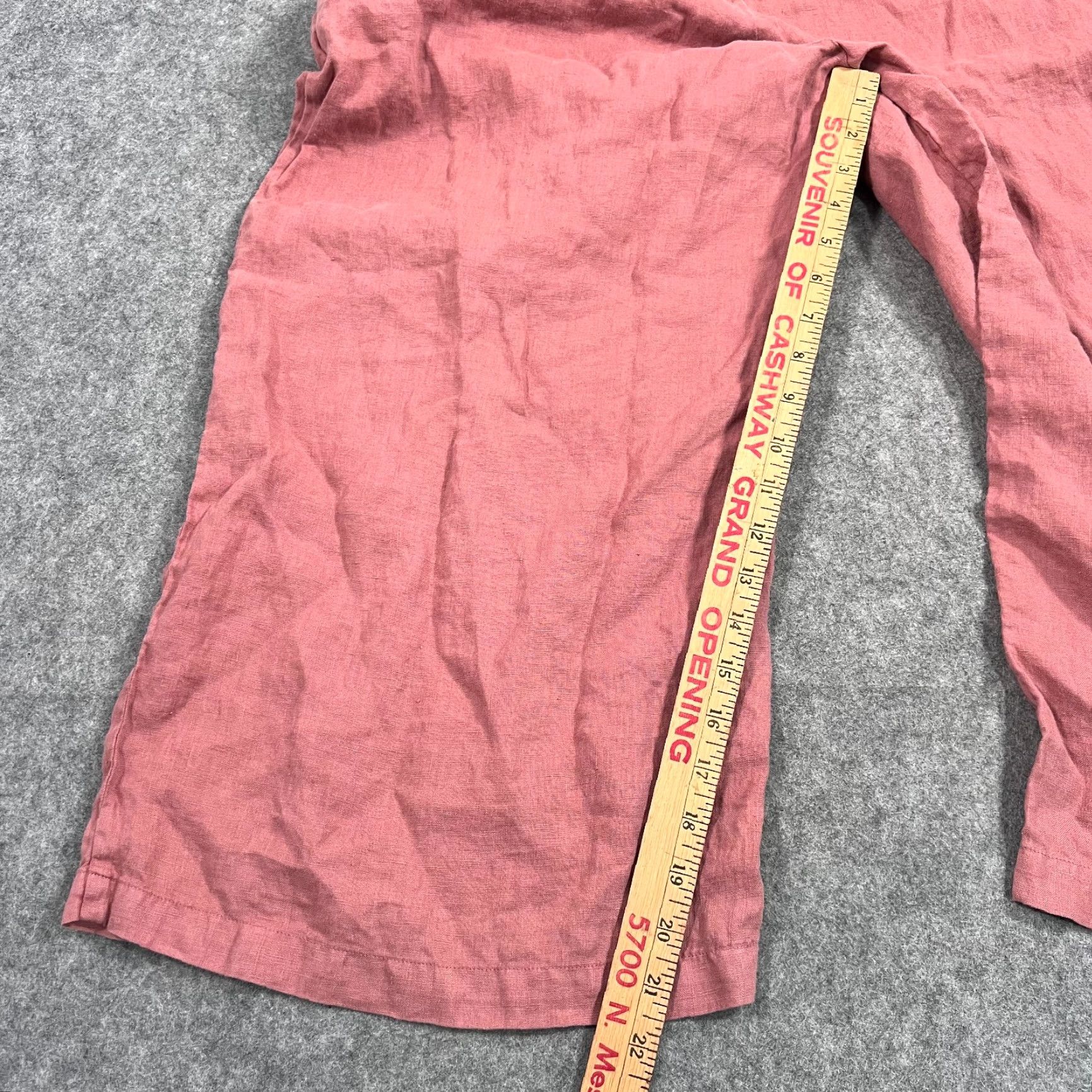 VINTAGE Faherty Tatiana Linen Jumpsuit One-Piece Sleeveless Women’s Medium Mauve Pink Bohemian Linen Twill 100% Linen Womens