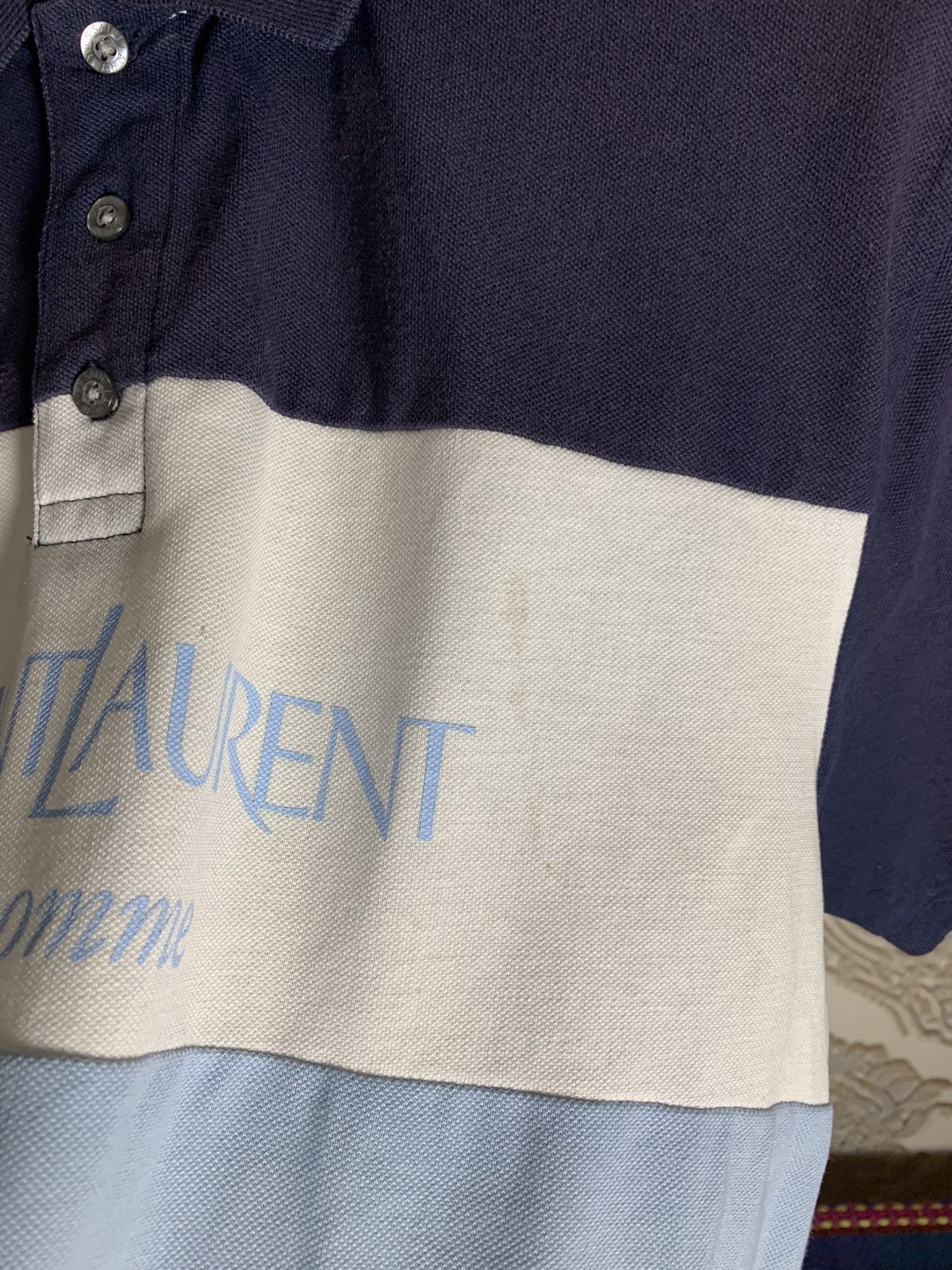 Saint Laurent Paris VINTAGE YVES SAINT LAURENT CLASSIC POLO DESIGNER RETRO 90s Size US L / EU 52-54 / 3 - 4 Thumbnail