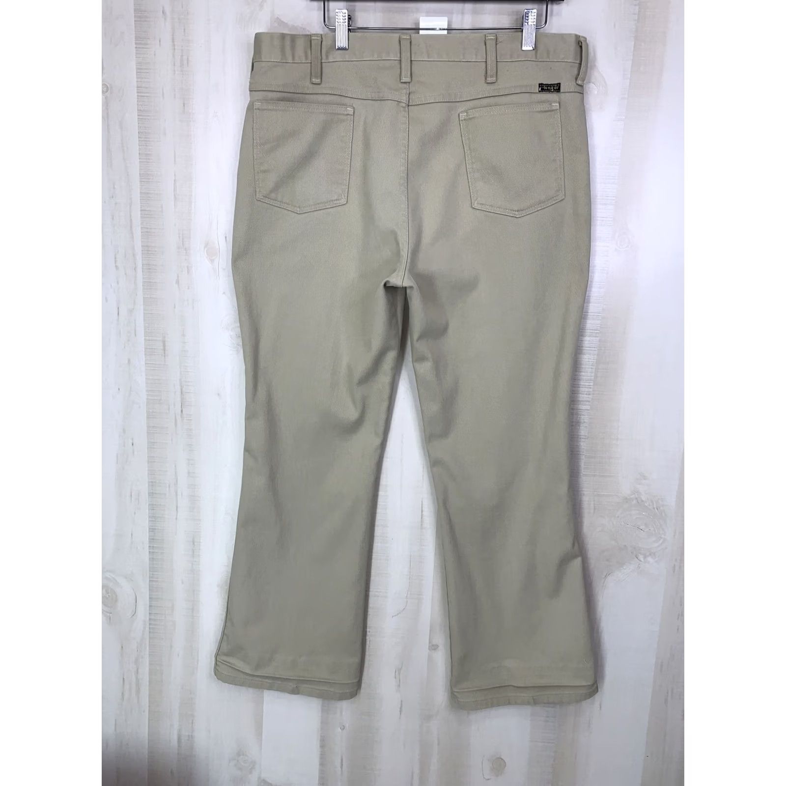 Wrangler VINTAGE Wrangler Tan Canvas Straight Flare Leg Mens Pants 38-11632 Size US 38 / EU 54 - 7 Thumbnail
