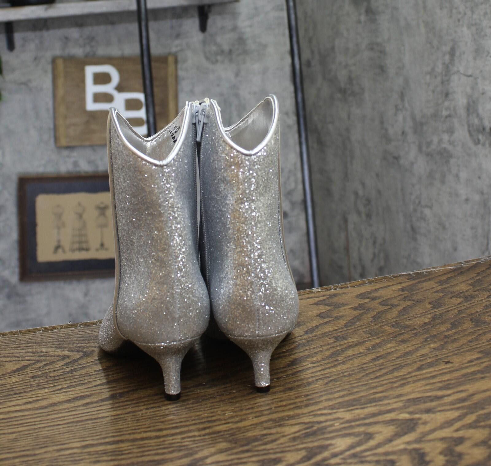 Other Nwt On 34th Booties 10019682200 Silver Glitter Gray 5m Size US 5 / IT 35 - 4 Thumbnail