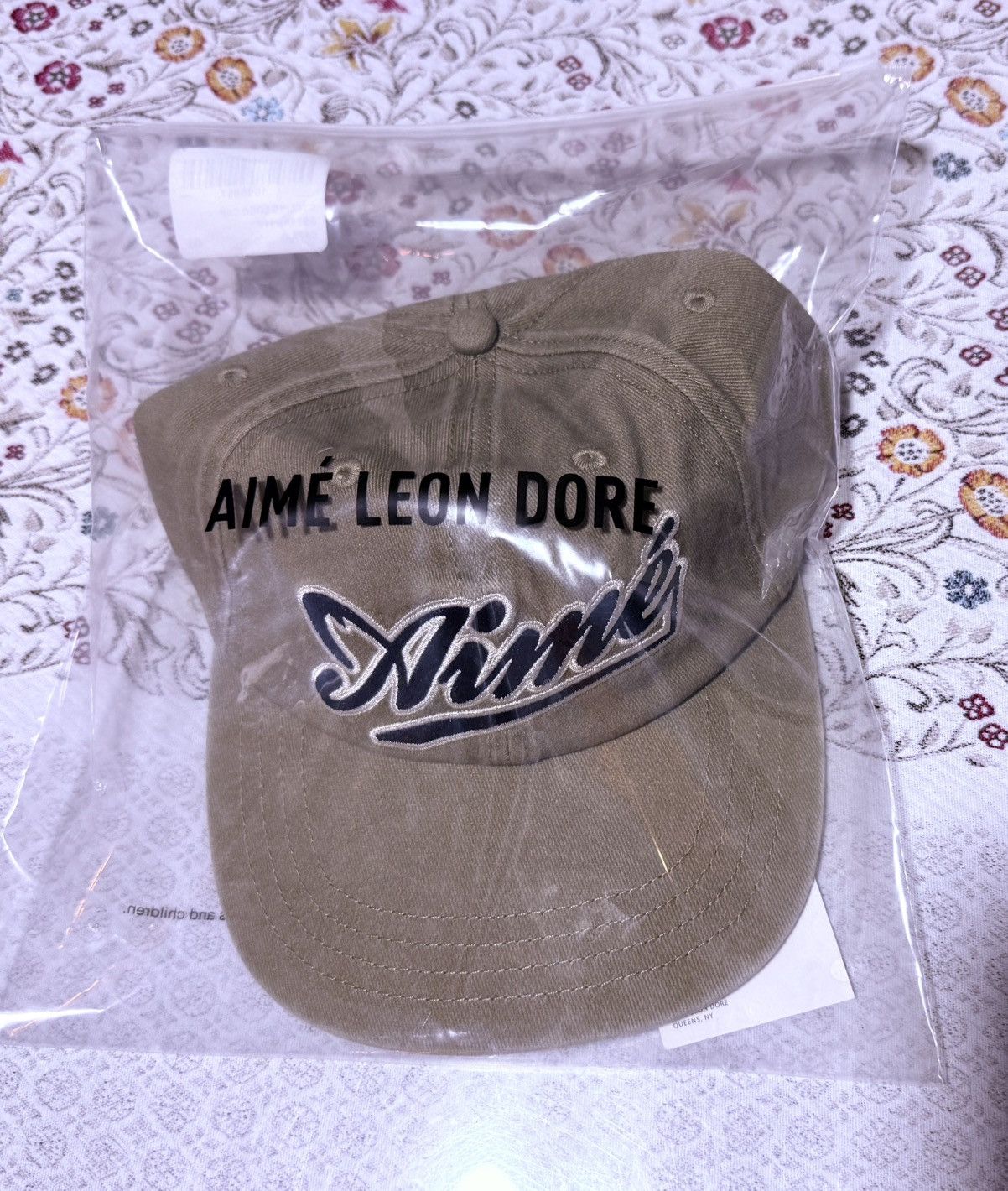 Aime Leon Dore Aime Leon Dore Cycling Logo Hat in “Safari” Cap Tan/Navy Size ONE SIZE - 7 Thumbnail