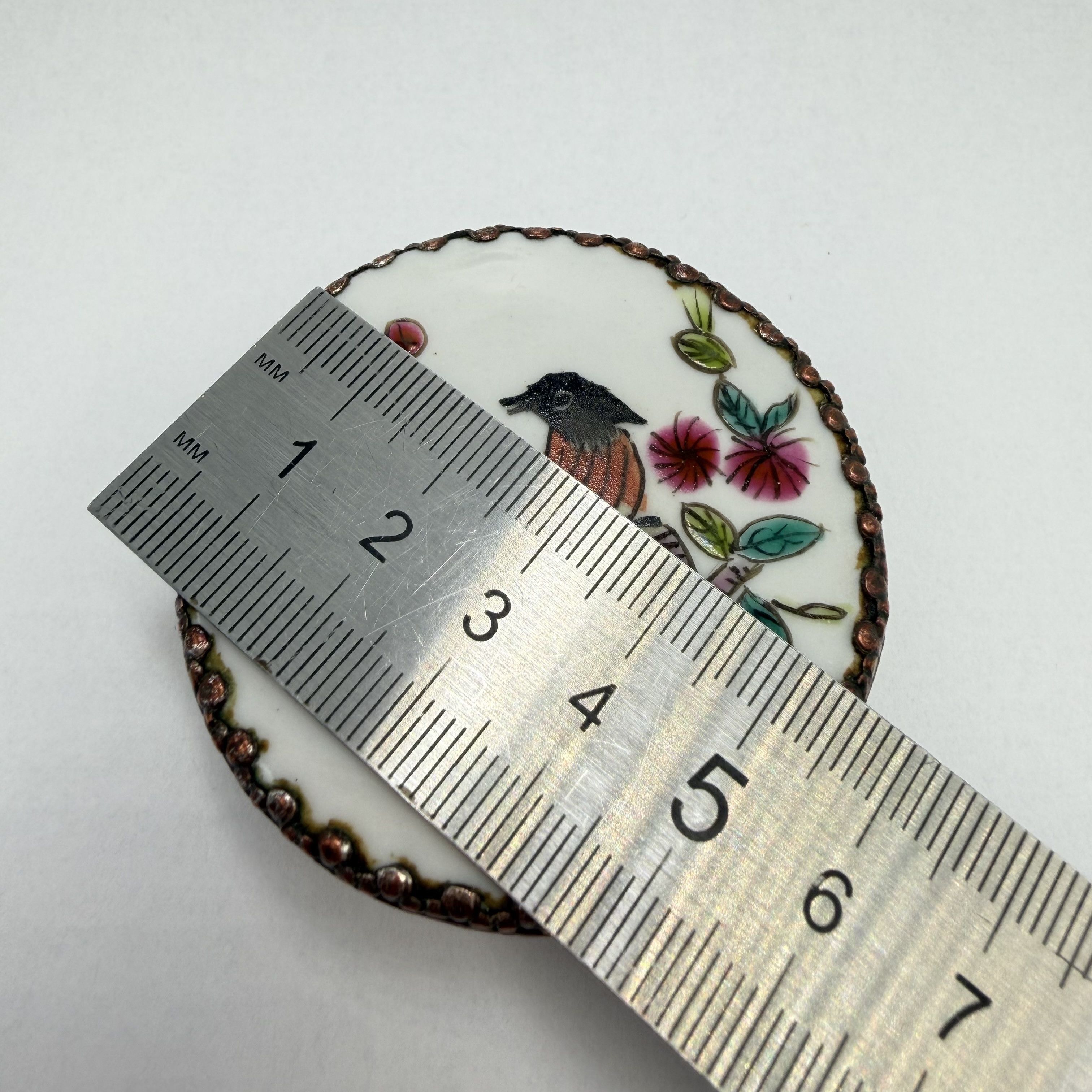 Vintage Vintage Cloisonne Enamel Powder Copper Vanity Trinket Box Size ONE SIZE - 8 Thumbnail