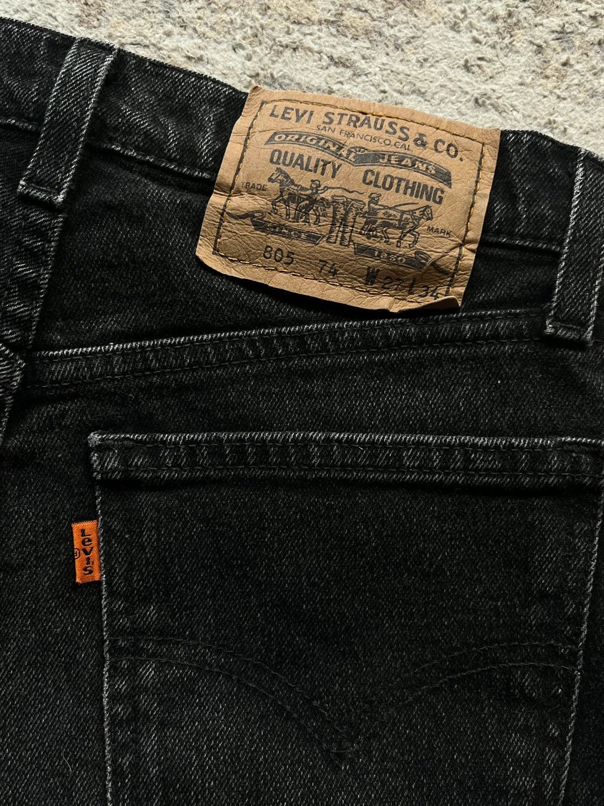Levi's Levi’s 805 Vintage 1996 Sz W 27 L 34 Black Denim Jeans Size 27" / US 4 / IT 40 - 12 Thumbnail