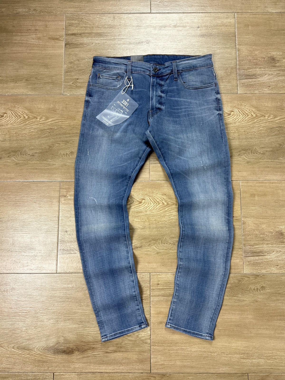 G-Star NEW🏷️ G-Star Raw 3301 Deconstructed Skinny Denim Jeans Size US 33 - 1 Thumbnail