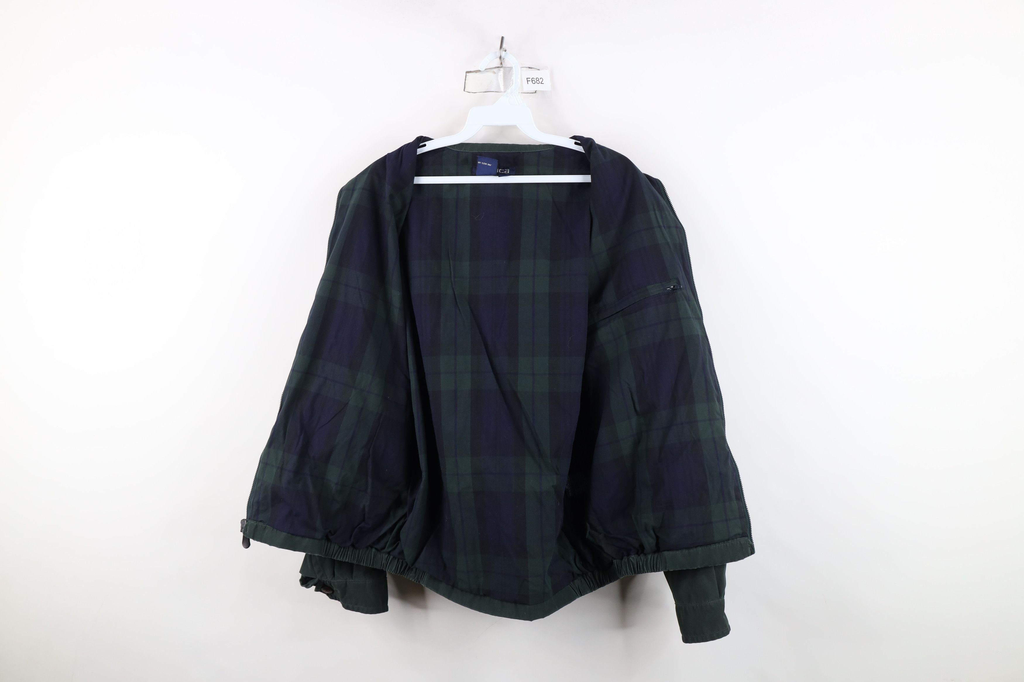 Nautica Vintage 90s Nautica Microfiber Sailing Bomber Jacket Green Size US S / EU 44-46 / 1 - 11 Thumbnail