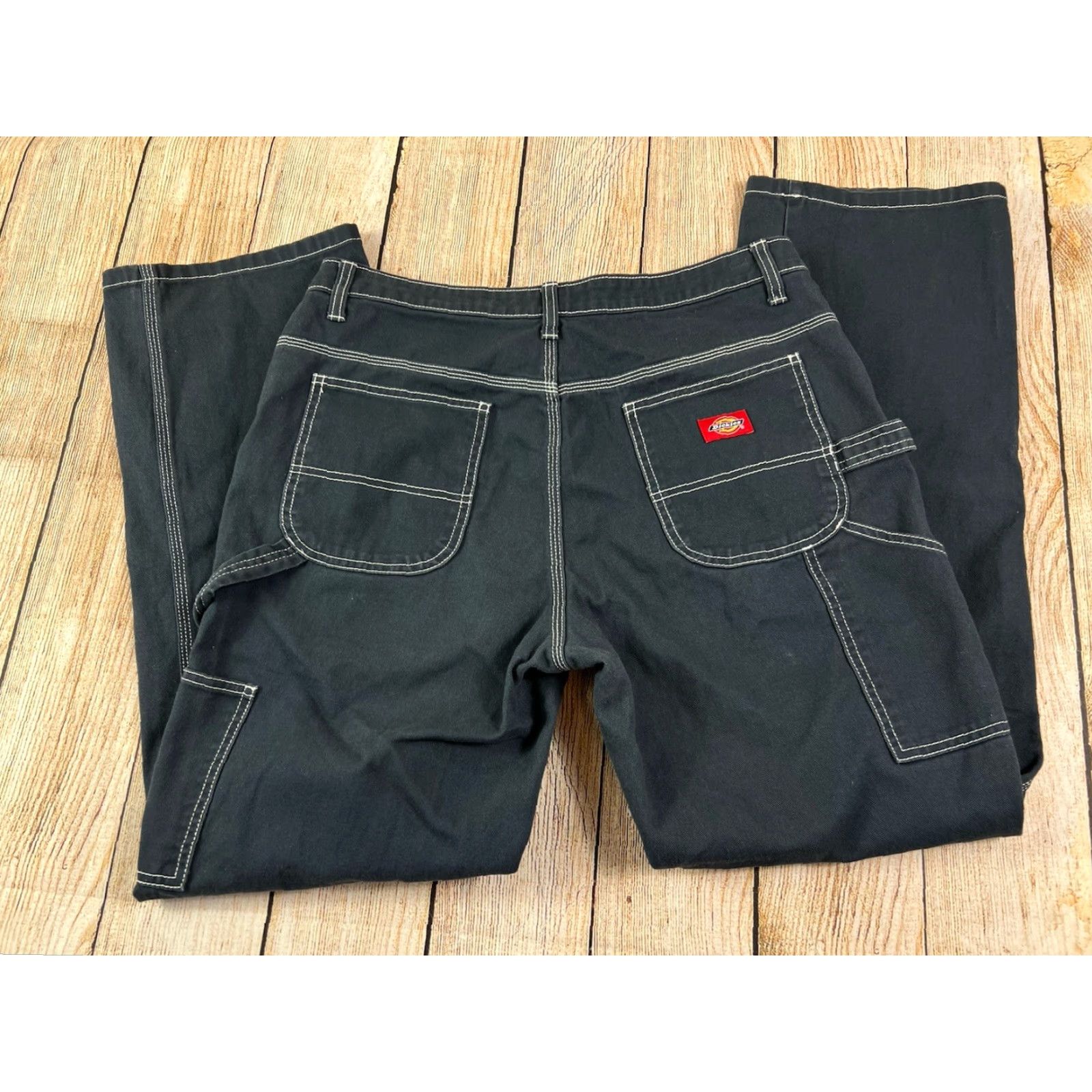 Dickies Dickies Women’s Carpentar Baggy Grey White Pants Size 11/30 Size 32" / US 10 / IT 46 - 2 Thumbnail