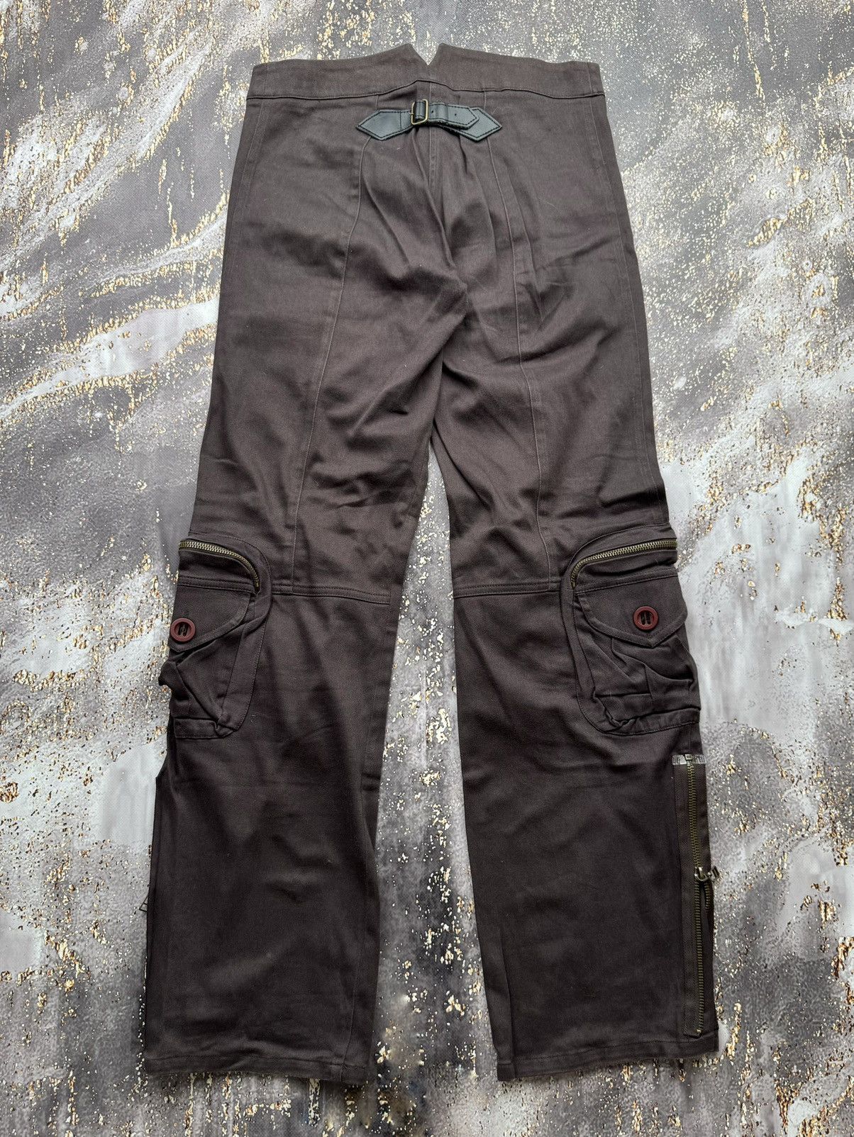 Other Vintage Multi Pocket Zipped Bondage Pants Size 26" / US 2 / IT 38 - 7 Thumbnail