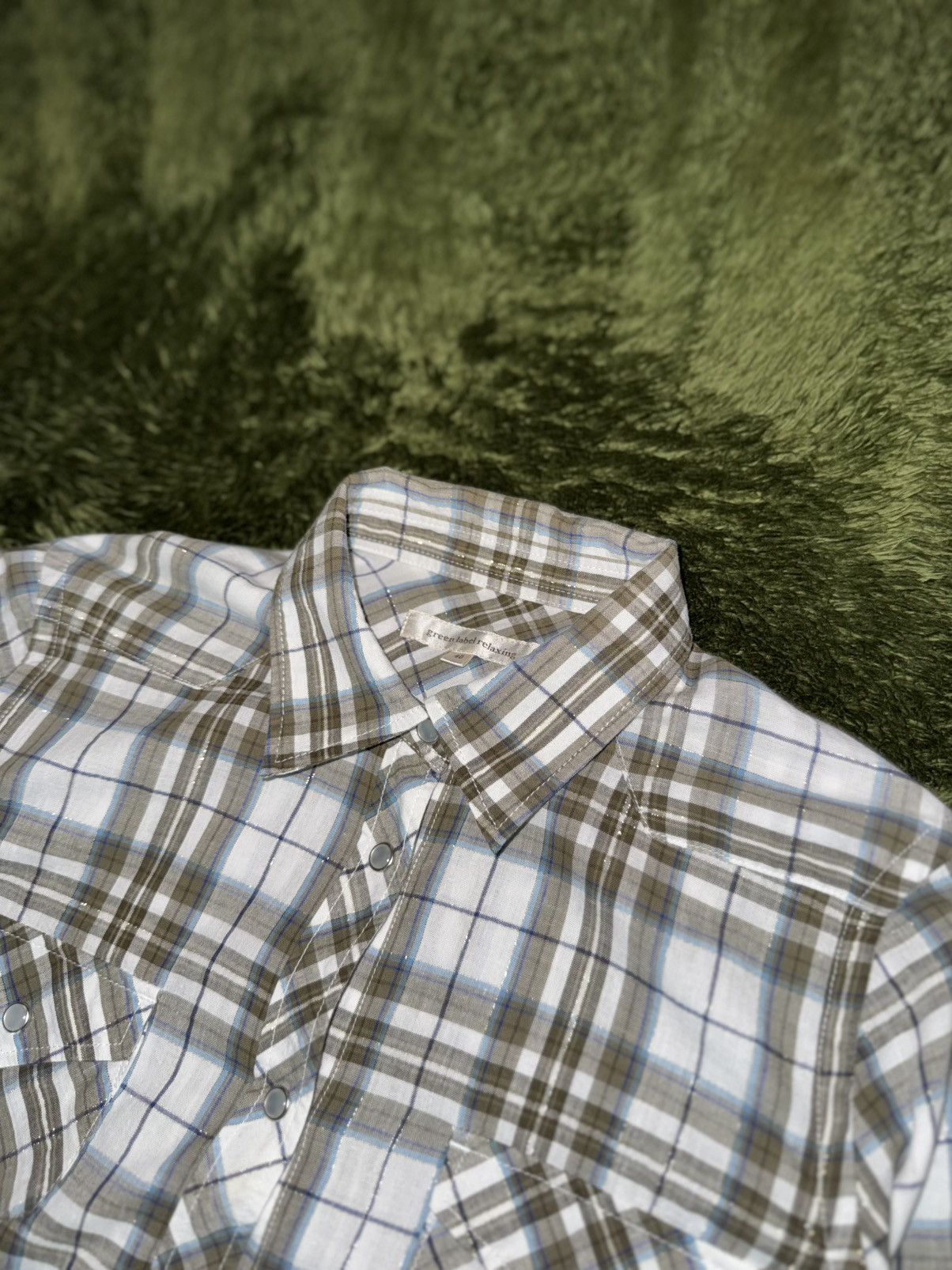 United Arrows [40] United Arrows GLR Glitter Check Western Shirt Size US S / EU 44-46 / 1 - 3 Thumbnail