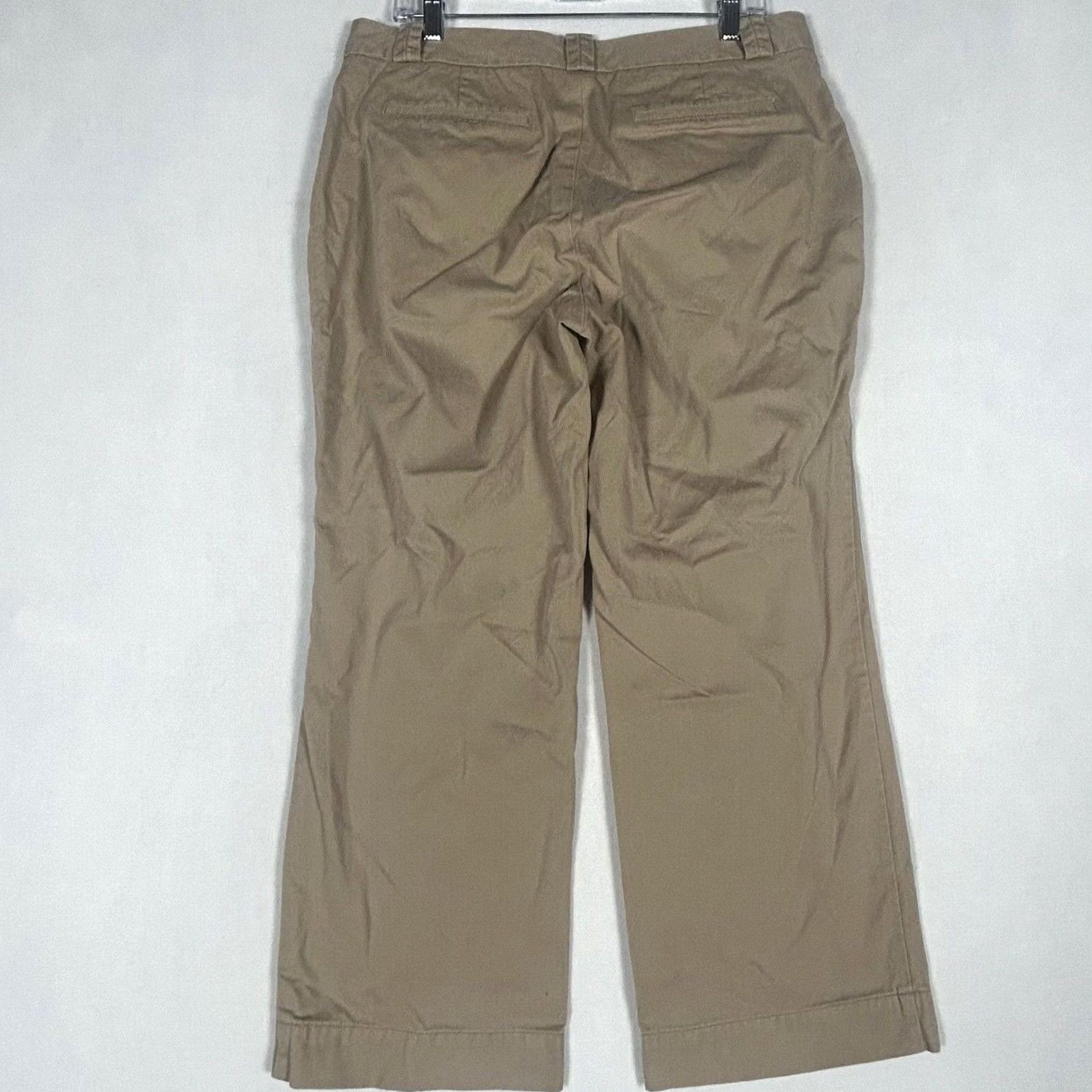 Gap Gap Womens Ankle Pants Size 12 Tall Khaki Brown Beige Mid Rise 12T Pants Womens Size 34" / US 12 / IT 48 - 7 Thumbnail