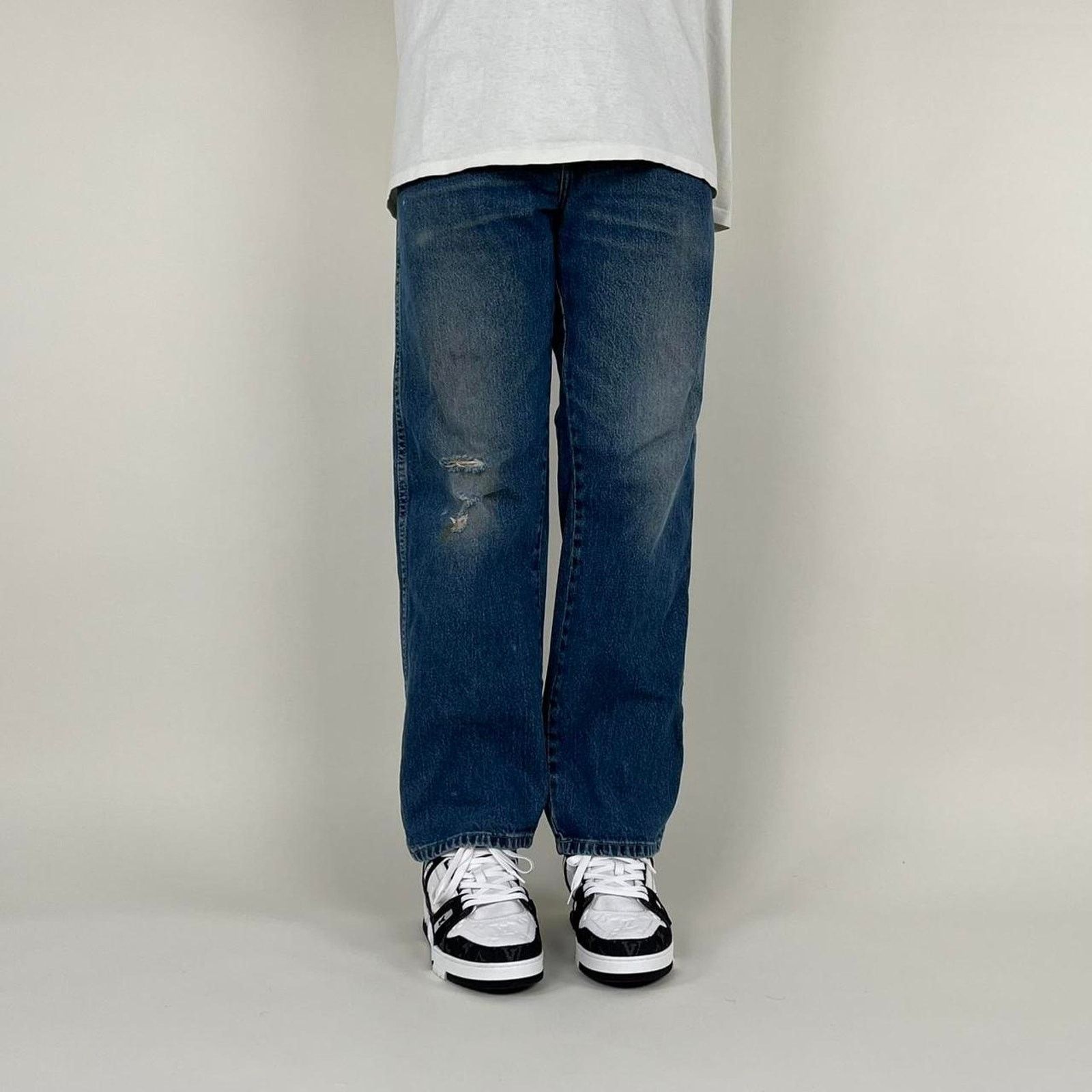 Dickies × Vintage Vintage 1990s Dickies Essential Baggy Carpenter Jeans Size US 36 / EU 52 - 3 Thumbnail