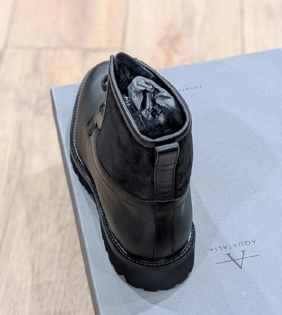 Aquatalia Aquatalia "Gitan" Leather/Shearling Combat Boots Black 9.5 Size US 9.5 / EU 42-43 - 4 Thumbnail