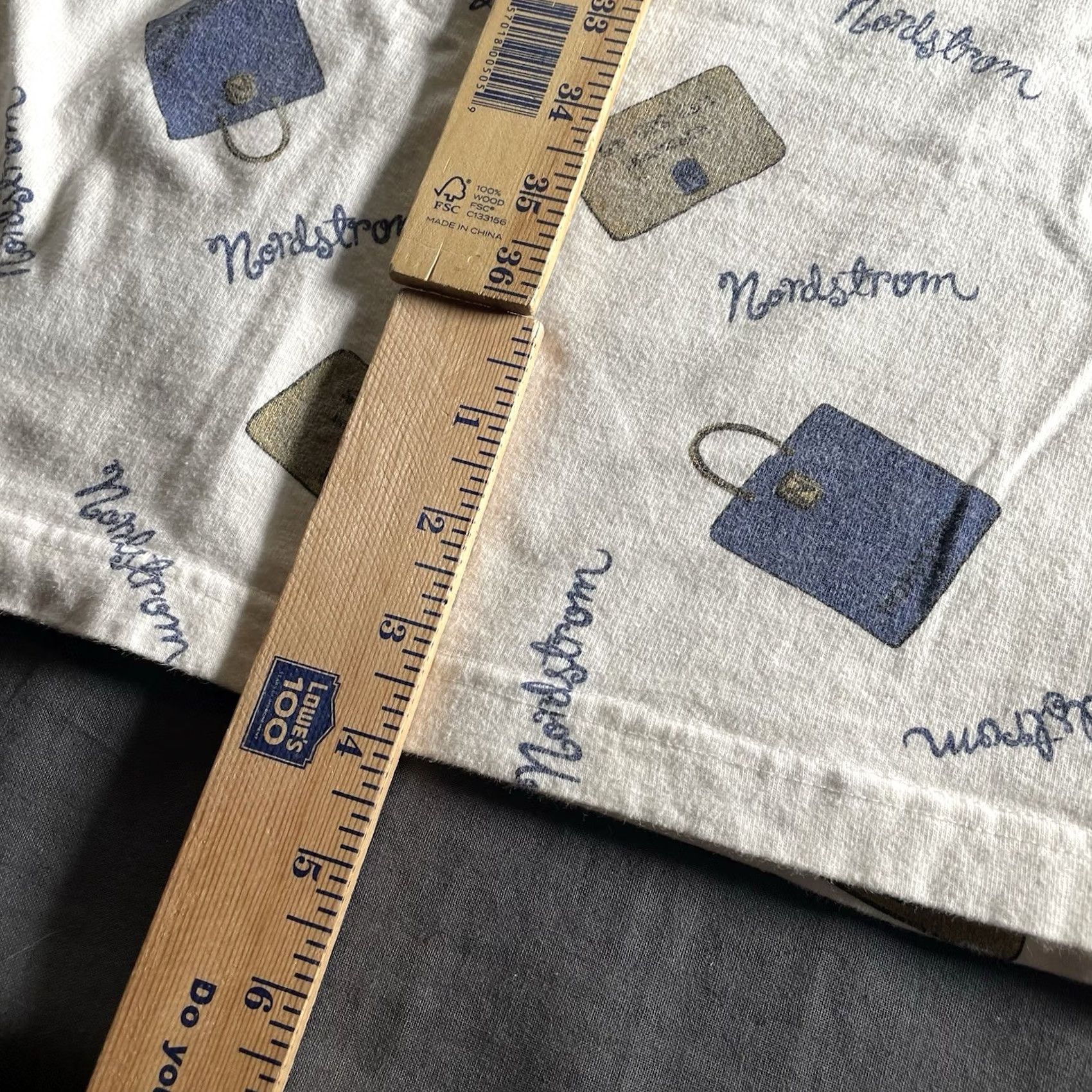 Nordstrom VINTAGE Nordstrom Shirt ONE SIZE Designer Men T-Shirt White Credit Card Design Sleep Shirt Size 44L - 7 Thumbnail