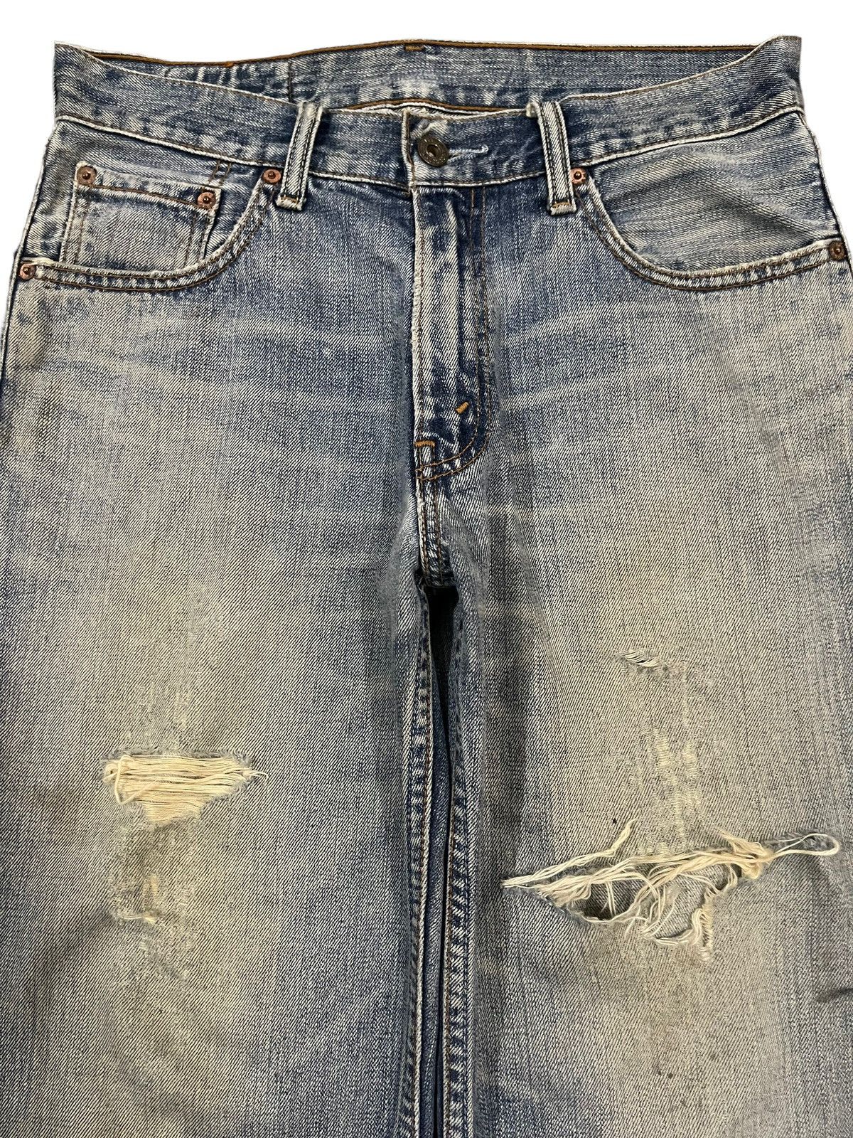 Levi's Vintage 90 Levis 502 Blue Wash Distressed Style Jeans Size US 30 / EU 46 - 3 Thumbnail
