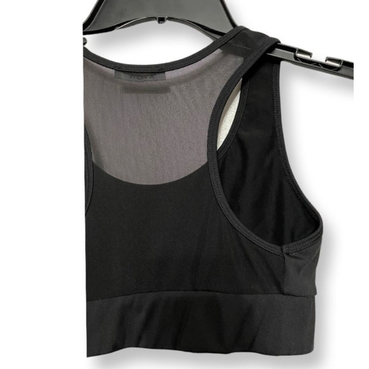 Other Avon Women's Black Racerback Sports Bra Sheer Back XS Size XS / US 0-2 / IT 36-38 - 6 Thumbnail