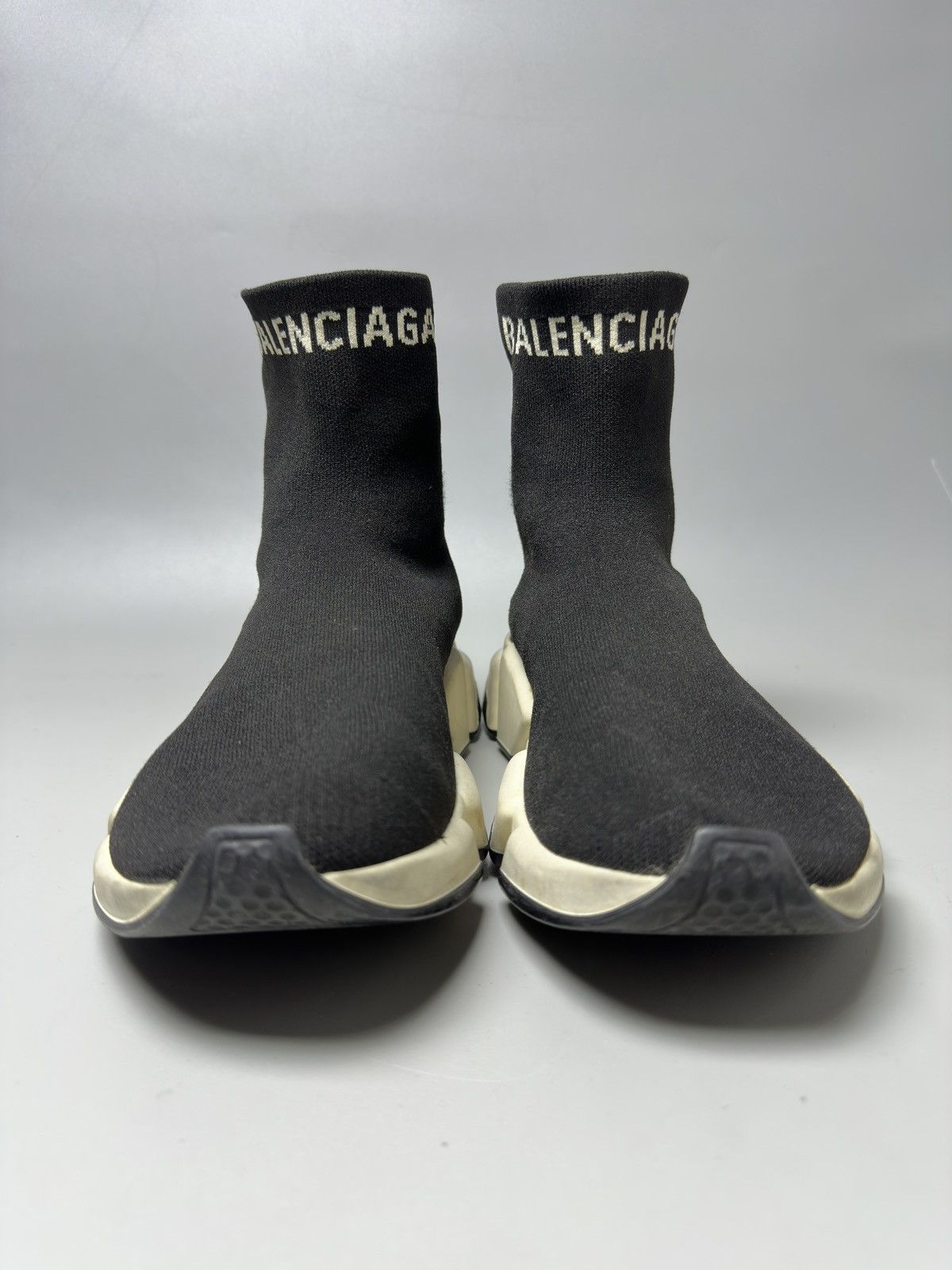 Balenciaga Balenciaga Black Knit Fabric Speed Trainer Size US 6 / EU 39 - 7 Thumbnail