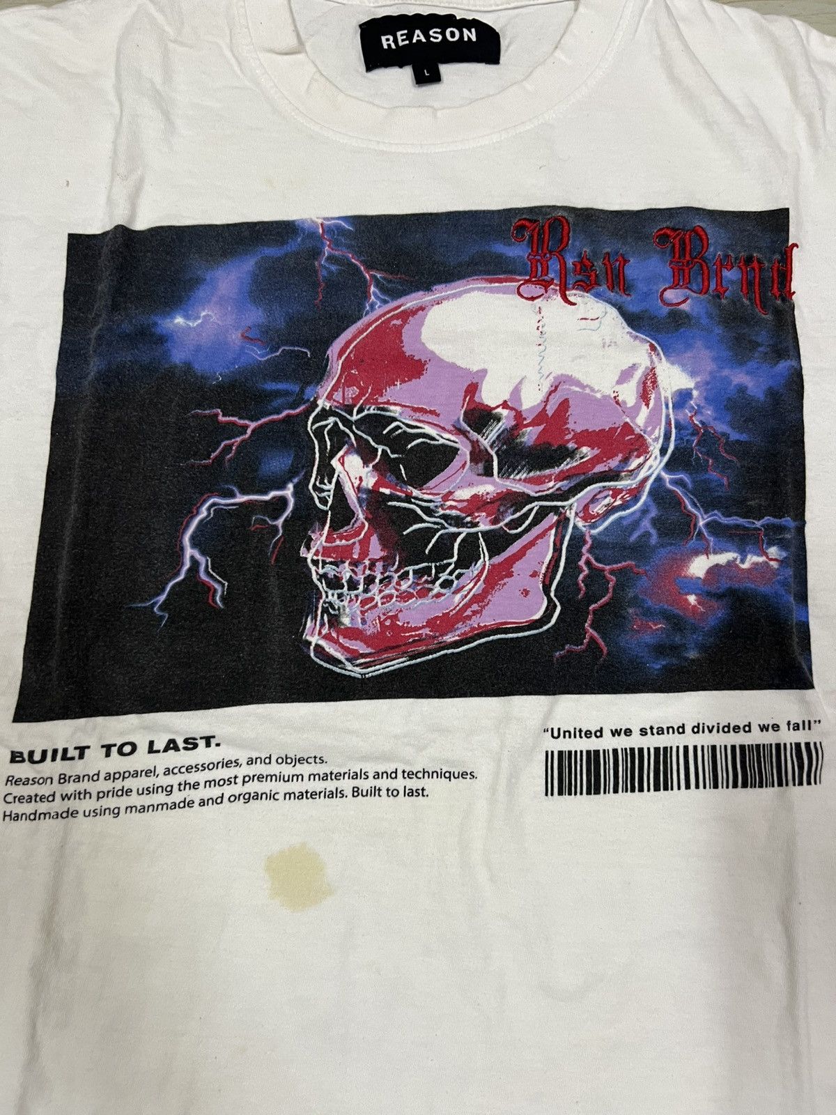 Reason Built To Last Reason Skull T-shirt Size US L / EU 52-54 / 3 - 4 Thumbnail