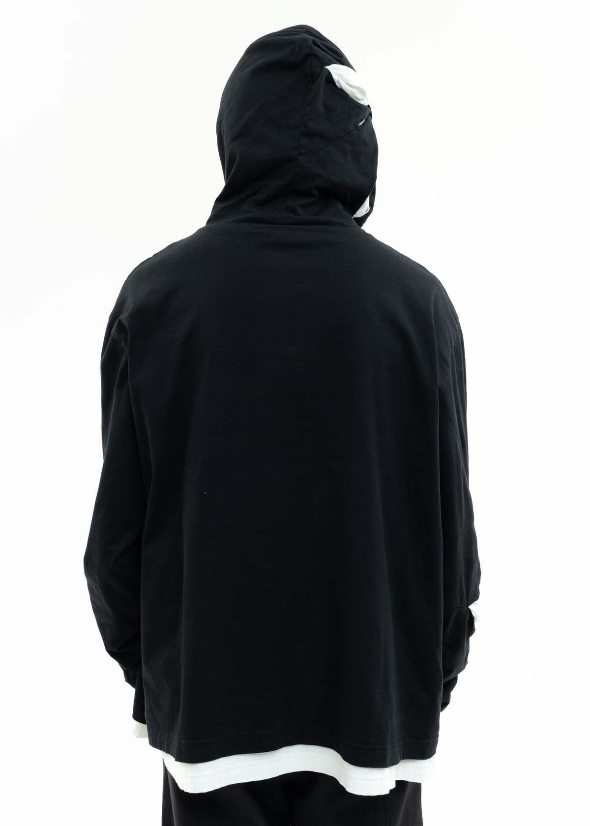 Kusikohc Black Origami Long Hoodie