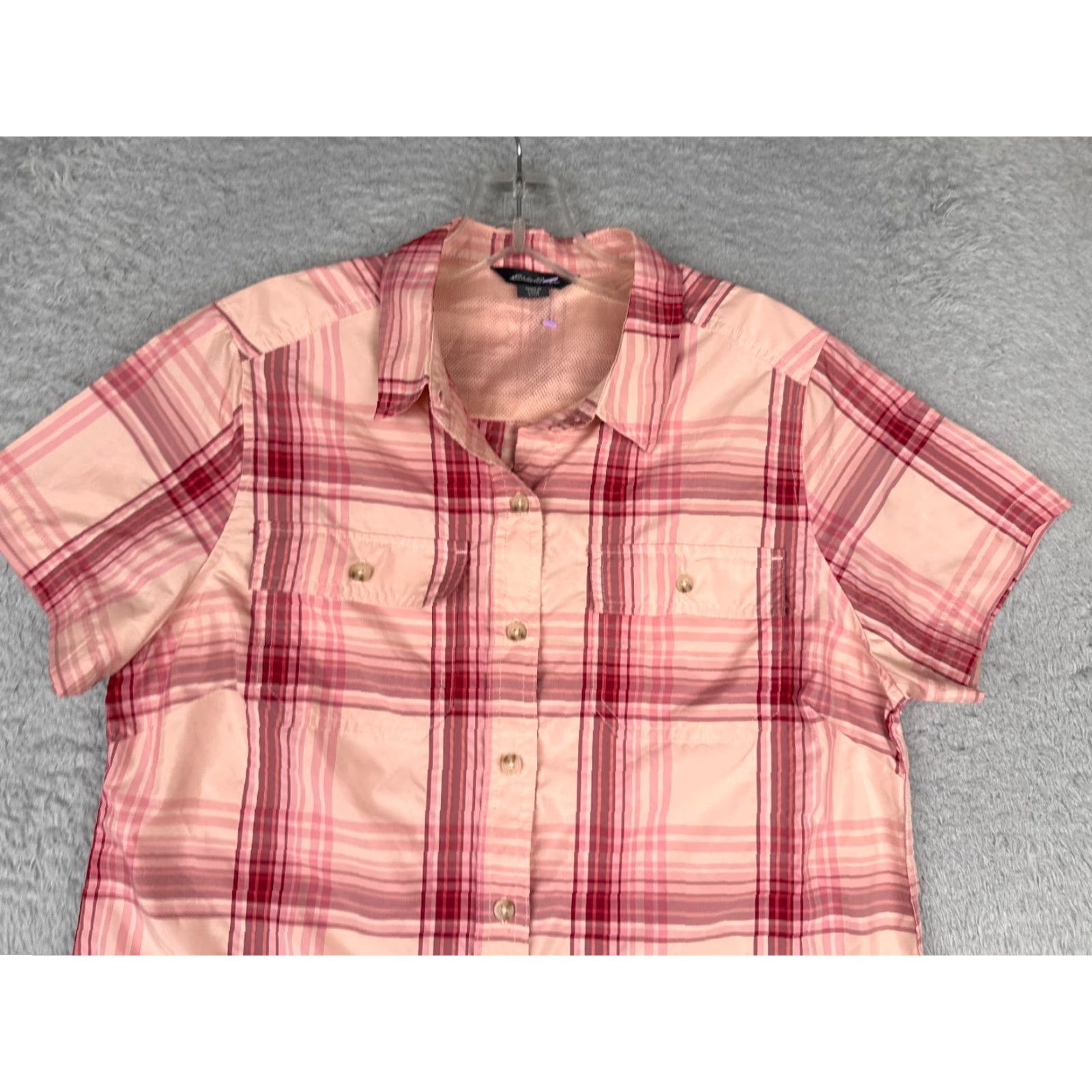 Eddie Bauer Eddie Bauer Shirt Women Small Pink Plaid Button Up Vented Fish Angler Women Size S / US 4 / IT 40 - 4 Thumbnail