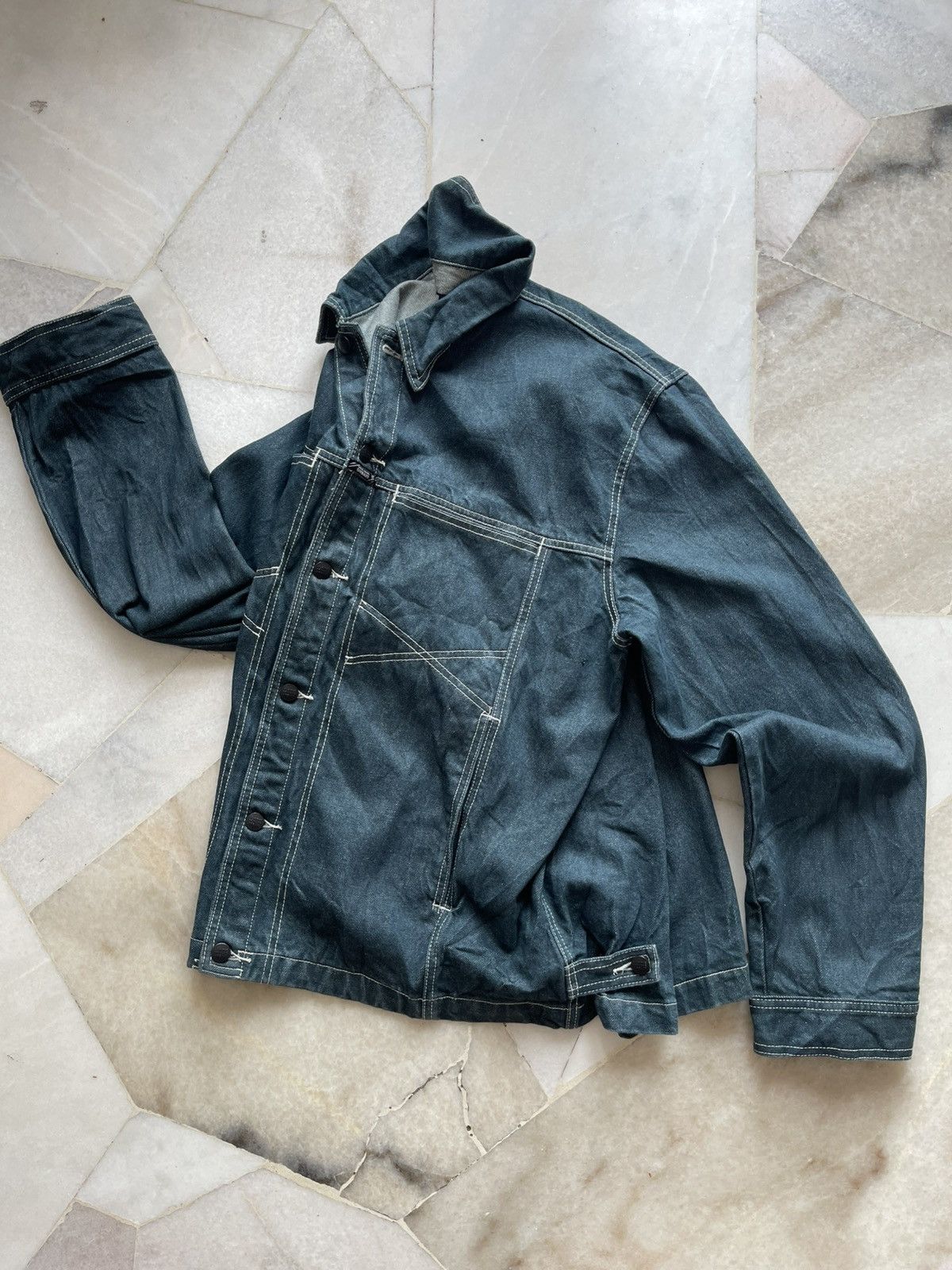 CLOSED × Marithe + Francois Girbaud 2000s Marithe Francois Girbaud Denim Jacket Size US XL / EU 56 / 4 - 4 Thumbnail
