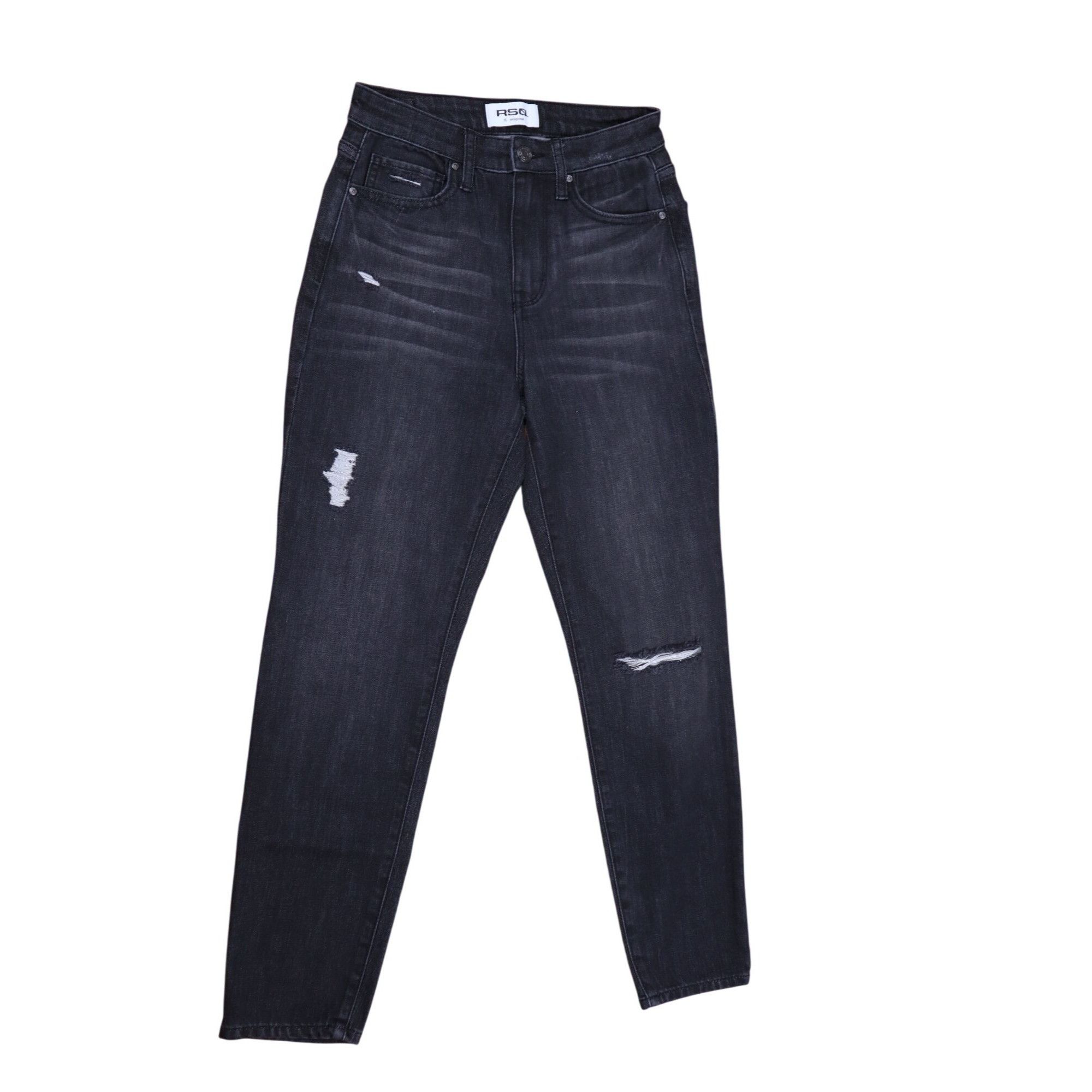 Rsq RSQ Vintage Mom Jeans - Size 25 - Distressed Black High Rise Size 25" / US 0 / IT 36 - 1 Thumbnail
