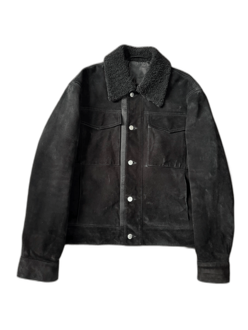 Dior DIOR Black Leather Short Jacket With Collar-yf Size US L / EU 52-54 / 3 - 1 Thumbnail