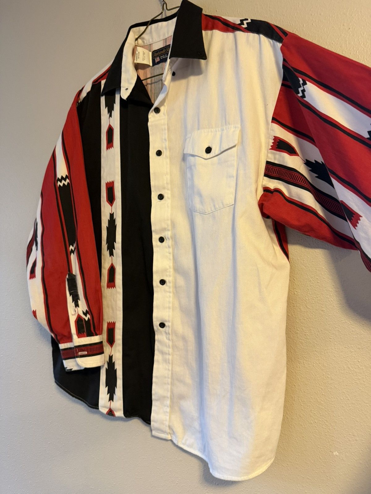 Panhandle Slim vtg 90s aztec vertical striped button down shirt Size US XL / EU 56 / 4 - 2 Thumbnail