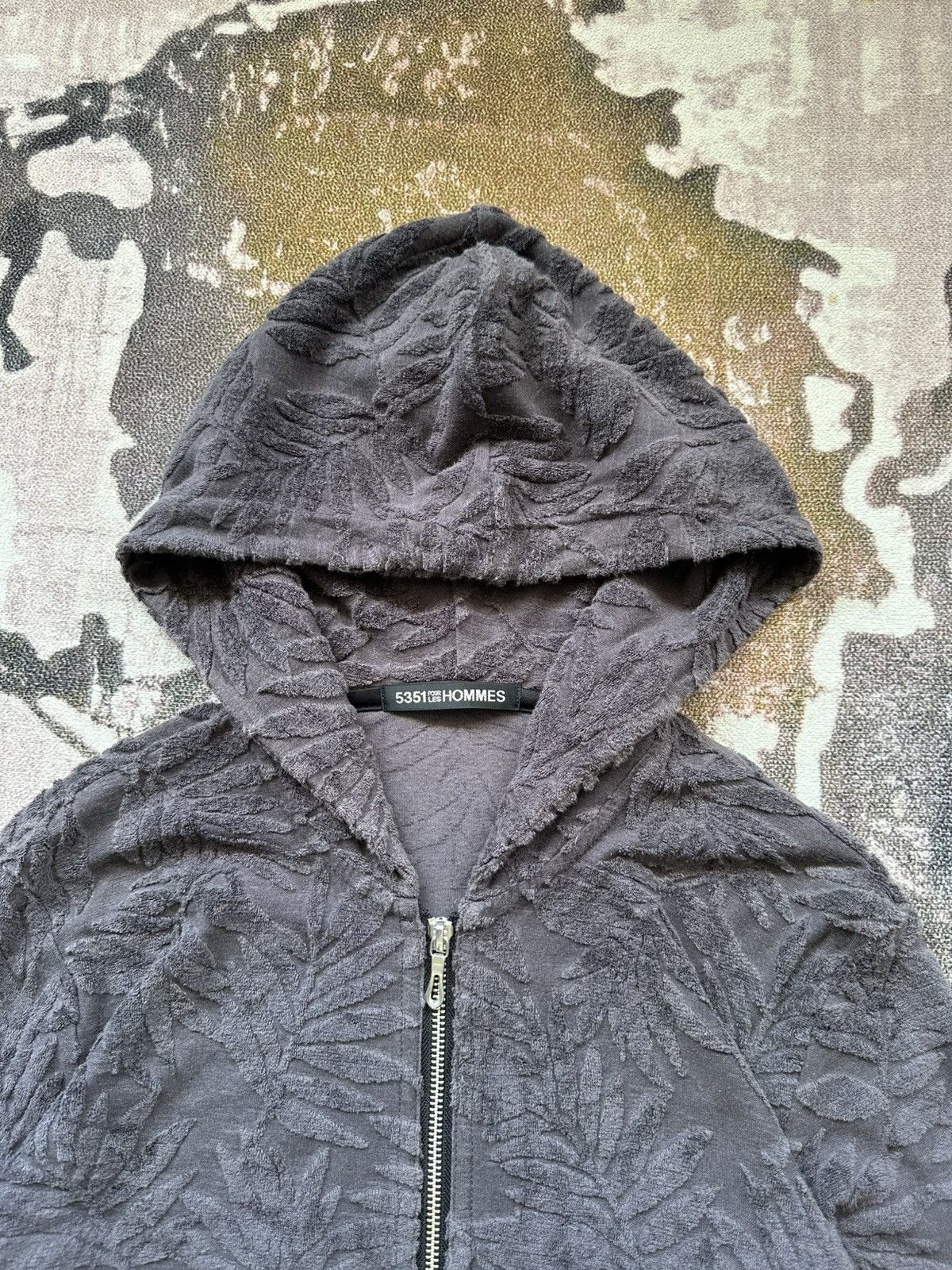 5351 POUR LES HOMMES 5351 Pour Les Hommes embossed fleece zipper hoodie Size US M / EU 48-50 / 2 - 9 Thumbnail