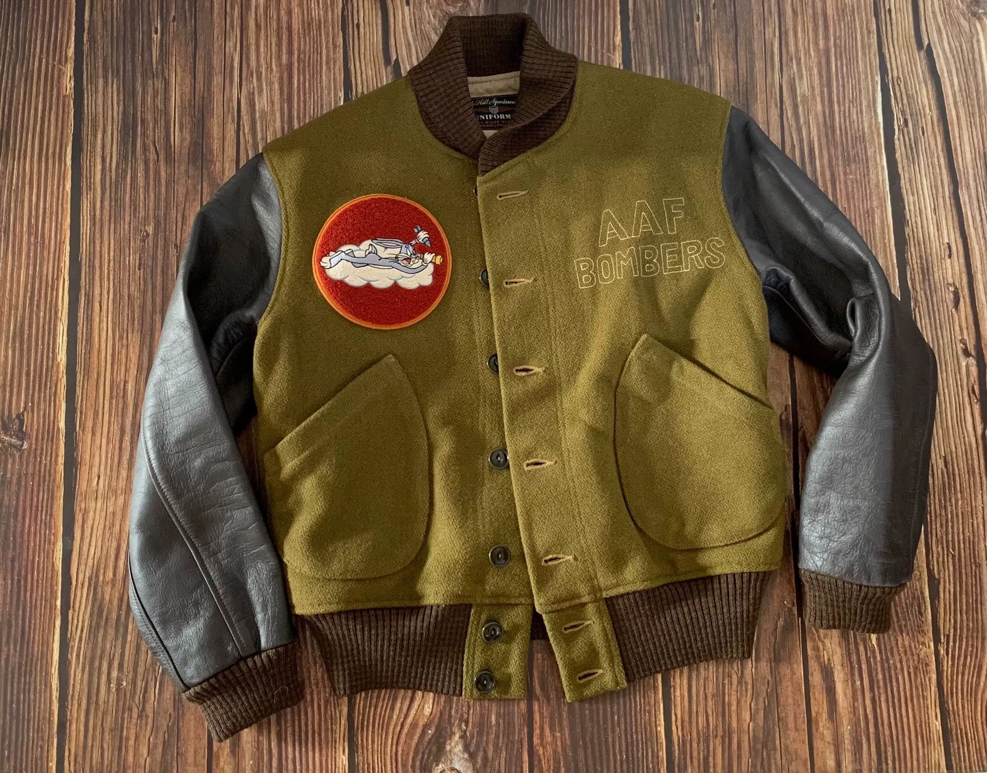TOYS McCOY Toys McCoy Leather Sleeve Bomber Jacket Size US M / EU 48-50 / 2 - 1 Thumbnail