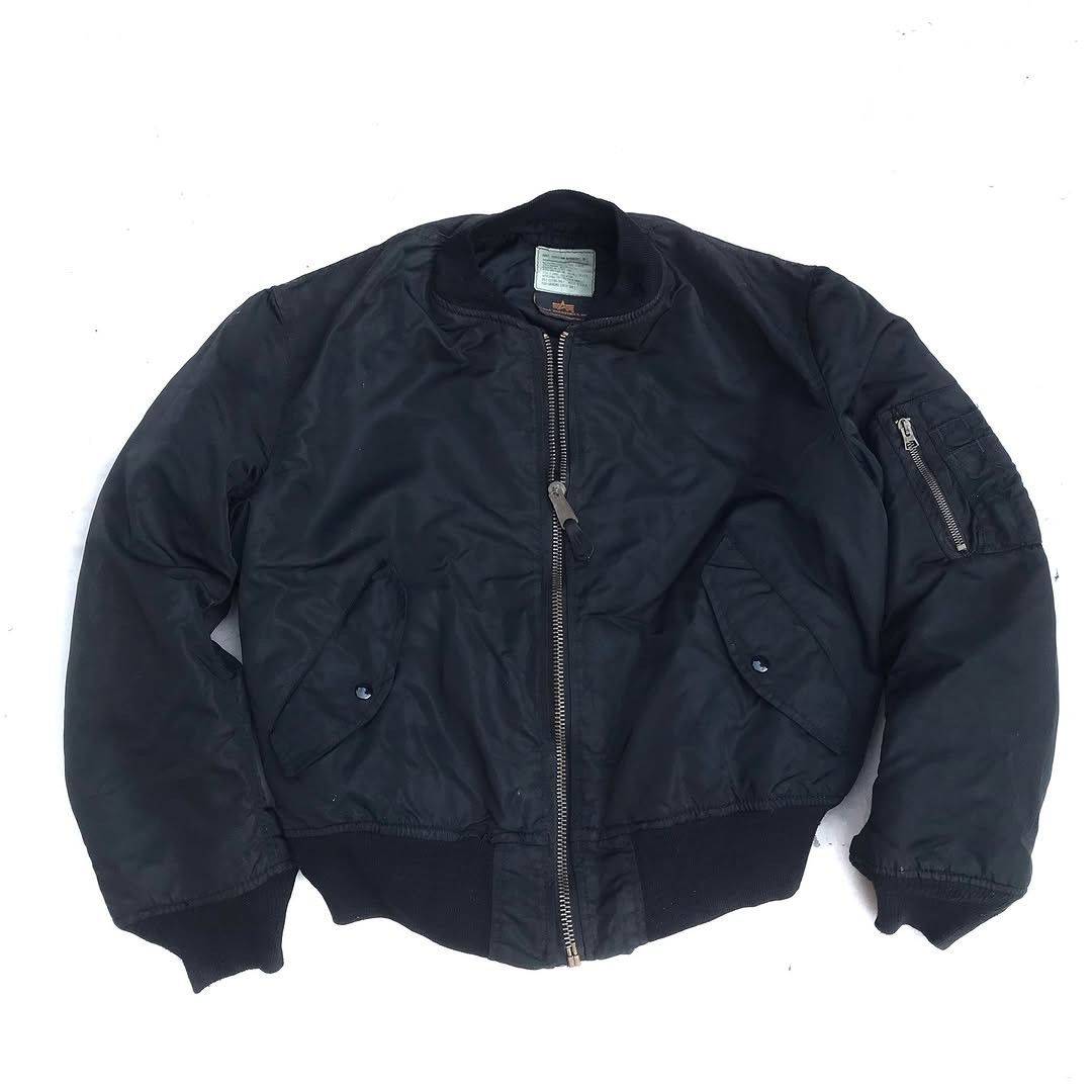 70s〜80s alpha USA製　ideal ma-1 jkt black Alpha Industries Vintage Alpha Industries Bomber Jacket MA-1 Ideal