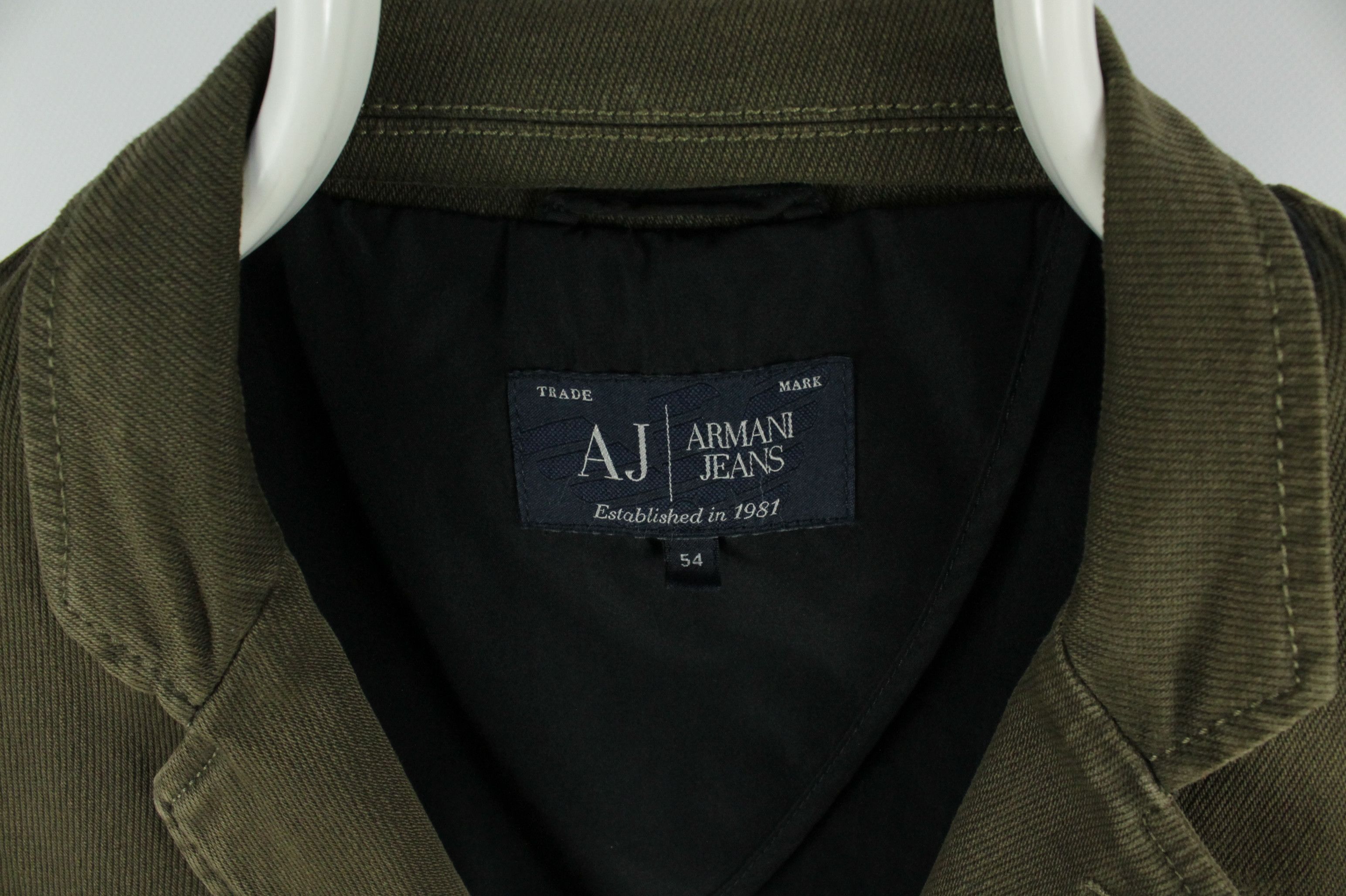 Armani Armani Jeans Stretch Khaki Cotton Sport Coat Blazer Jacket Size US L / EU 52-54 / 3 - 3 Thumbnail