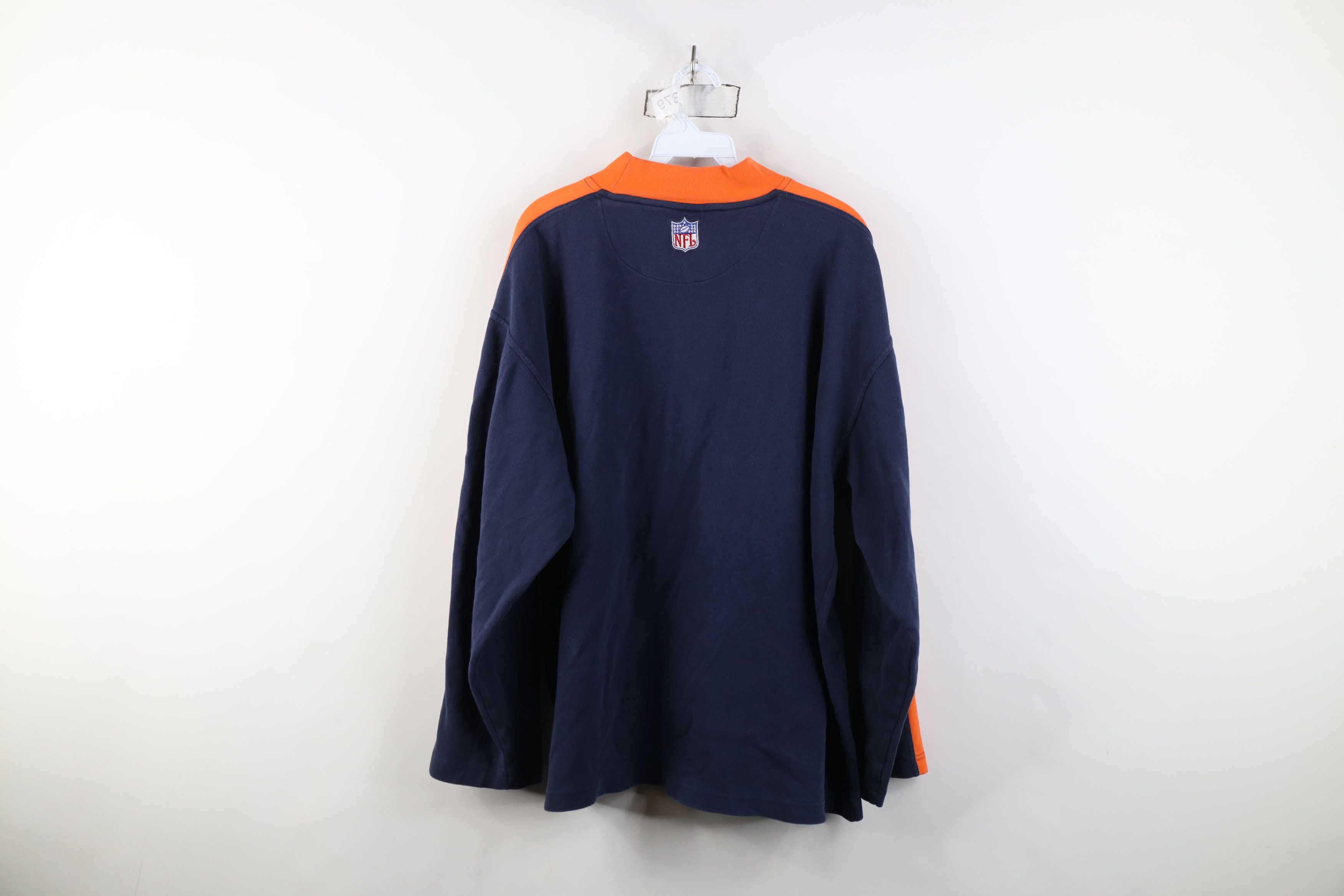 Reebok Vintage Reebok Chicago Bears Football Mock Neck T-Shirt Blue Size US XL / EU 56 / 4 - 12 Thumbnail