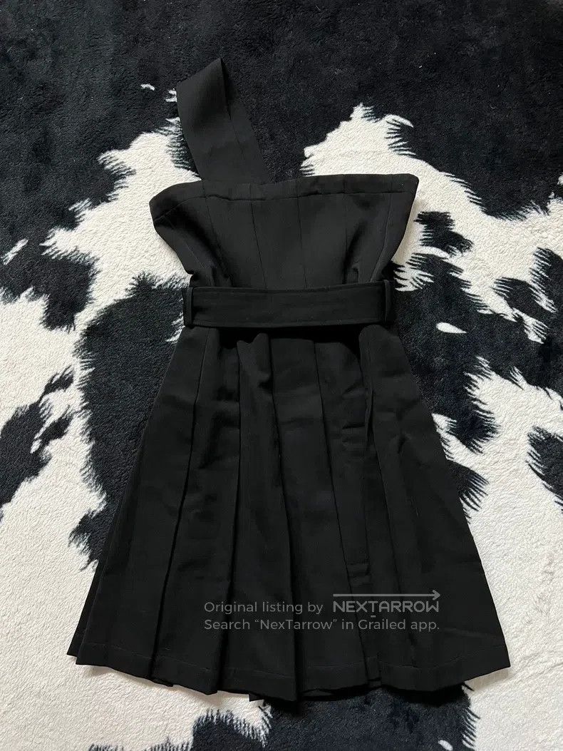 Comme des Garcons Comme des Garcons Pure Wool One Shoulder Strap Pleated Ski Size S / US 4 / IT 40 - 6 Thumbnail
