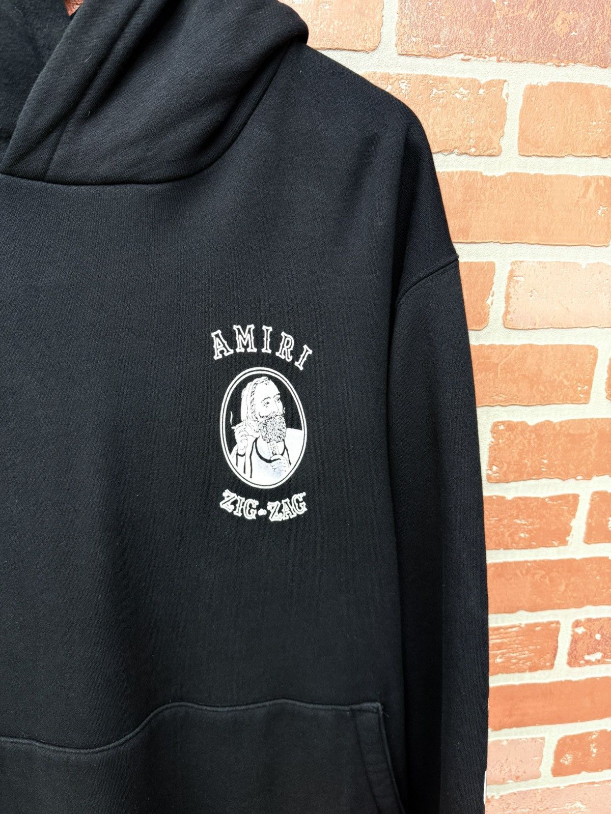Amiri AUTHENTIC AMIRI x Zig Zag Cotton Black Hoodie Men XXX Large Size US XXL / EU 58 / 5 - 9 Thumbnail