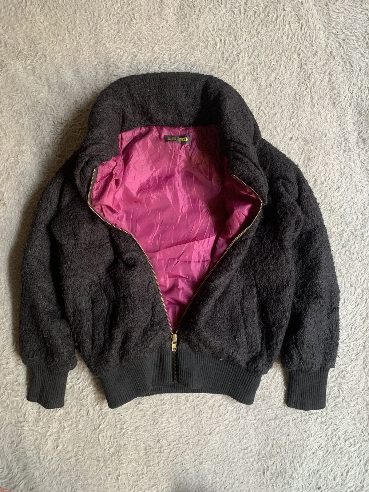 Japanese Brand Vintage LB-03 Textured Bomber Jacket Size US L / EU 52-54 / 3 - 6 Thumbnail