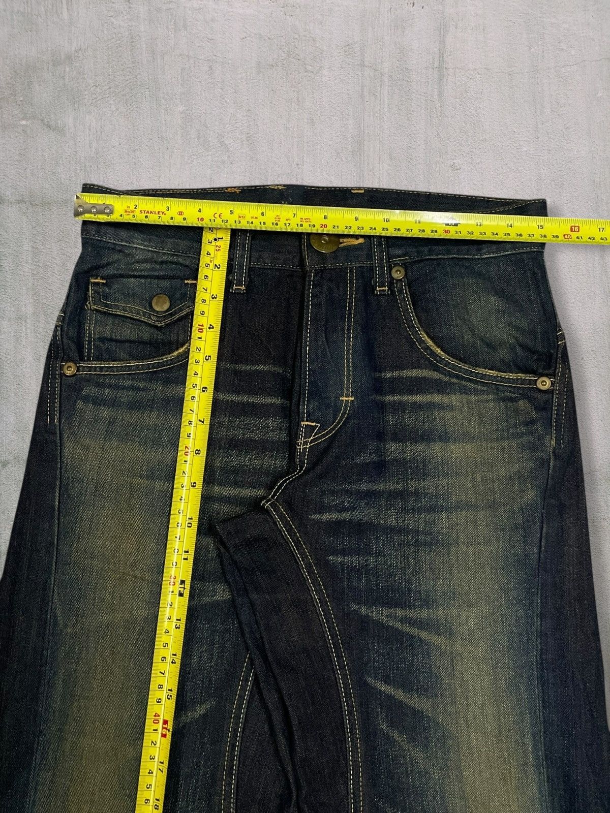 Cowboy Equipment Vintage Lee Cowboy Whisk Mud Wash Wide-Leg Buckle-Back Jeans Size US 30 / EU 46 - 14 Thumbnail