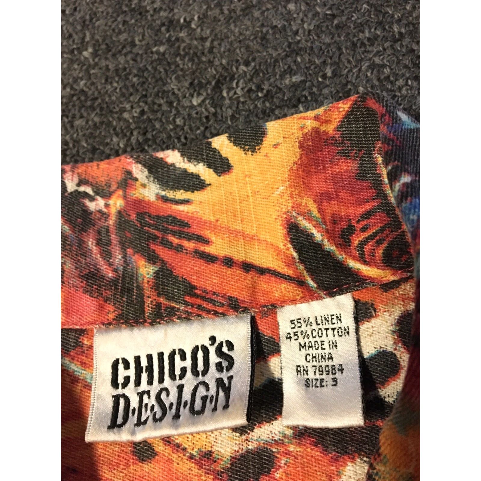 Vintage VINTAGE Chico’s Design Leopard Flower Button-Up Shirt 3 XL Red Women Long Sleeve 90s Grunge Size XS / US 0-2 / IT 36-38 - 5 Thumbnail