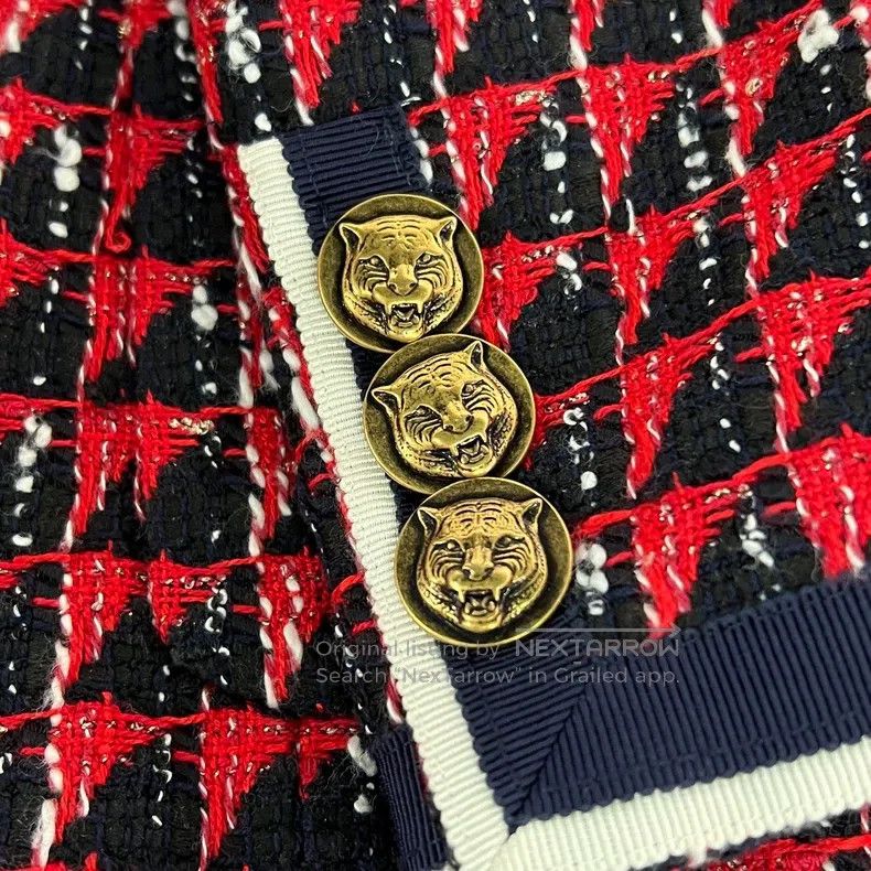 Gucci Gucci Red check coat Size S / US 4 / IT 40 - 2 Thumbnail