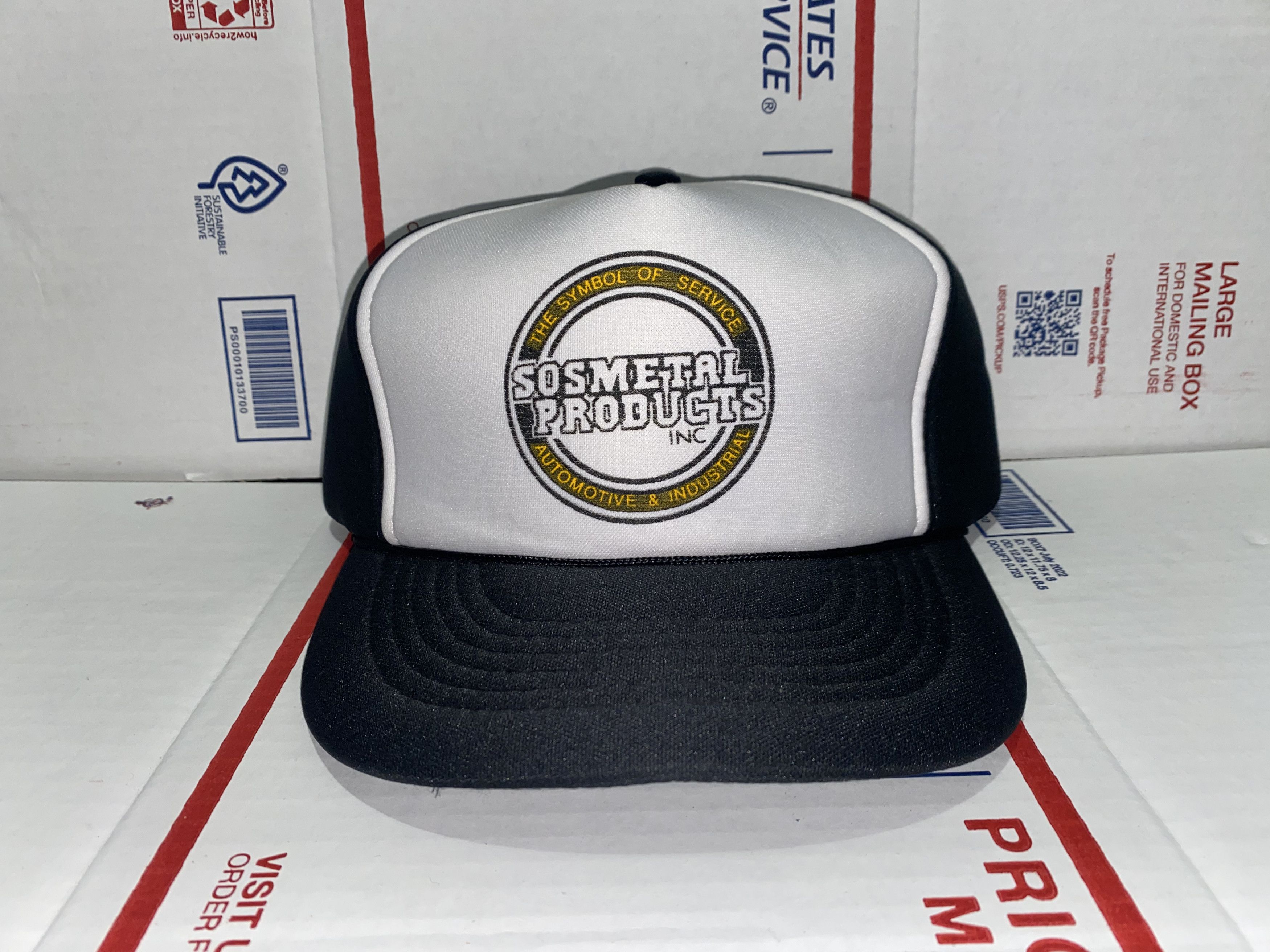 Vintage Sosmetal Products Inc. Foam Trucker snapback Hat Cap SOS usa Size ONE SIZE - 1 Thumbnail