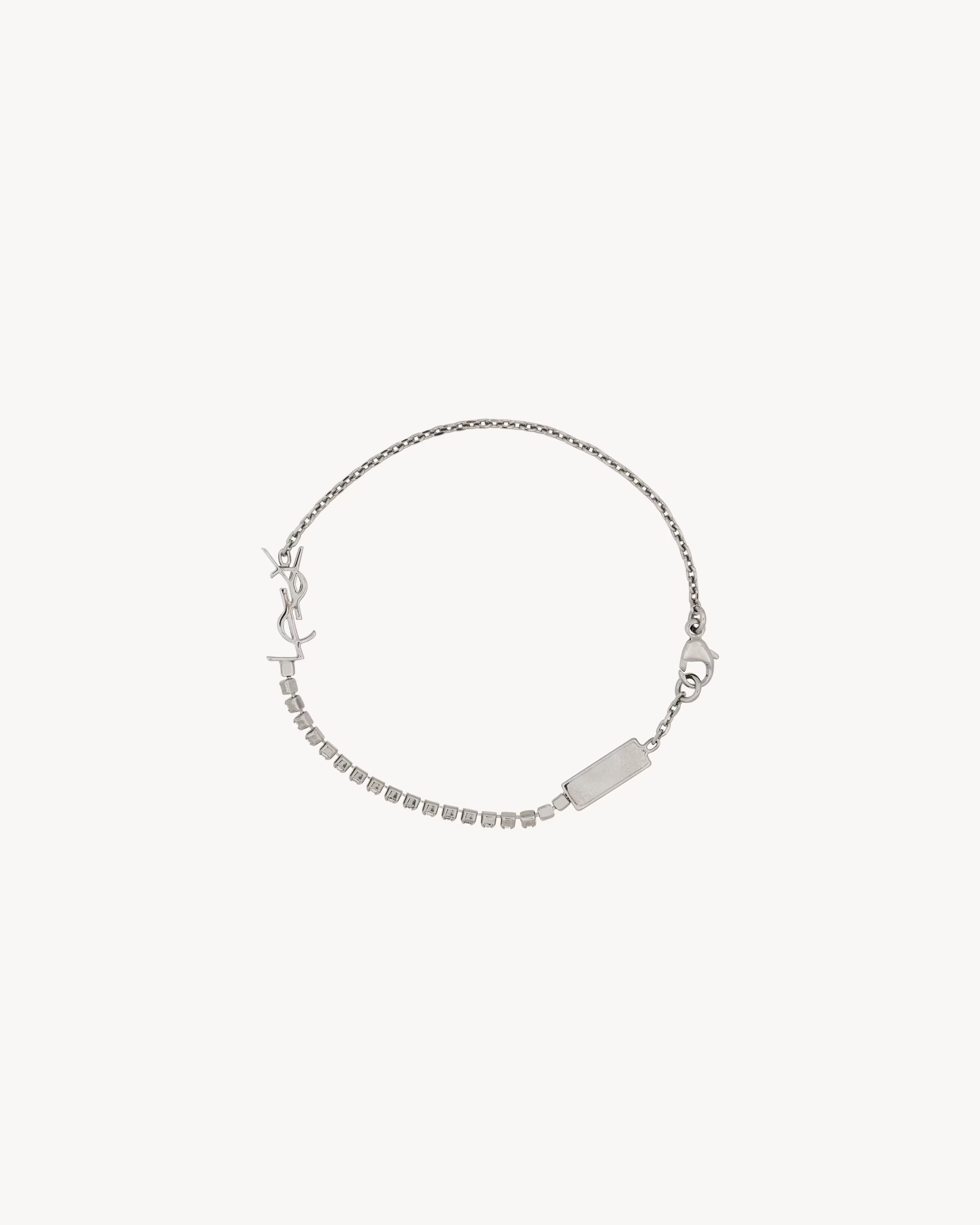 Saint Laurent Paris o1b1hav110924 Size: OS / Cassandre Charm Bracelet in Silver Size ONE SIZE - 2 Thumbnail
