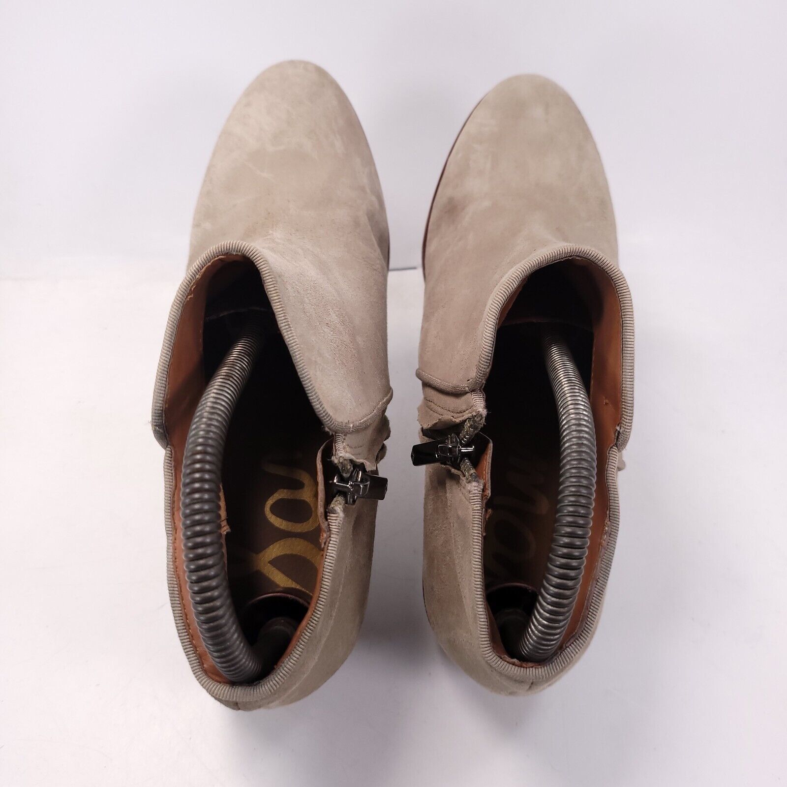 Sam Edelman Sam Edleman Ankle Block Heel Suede Boot Womens Size 8 Beige Size US 8 / IT 38 - 4 Thumbnail