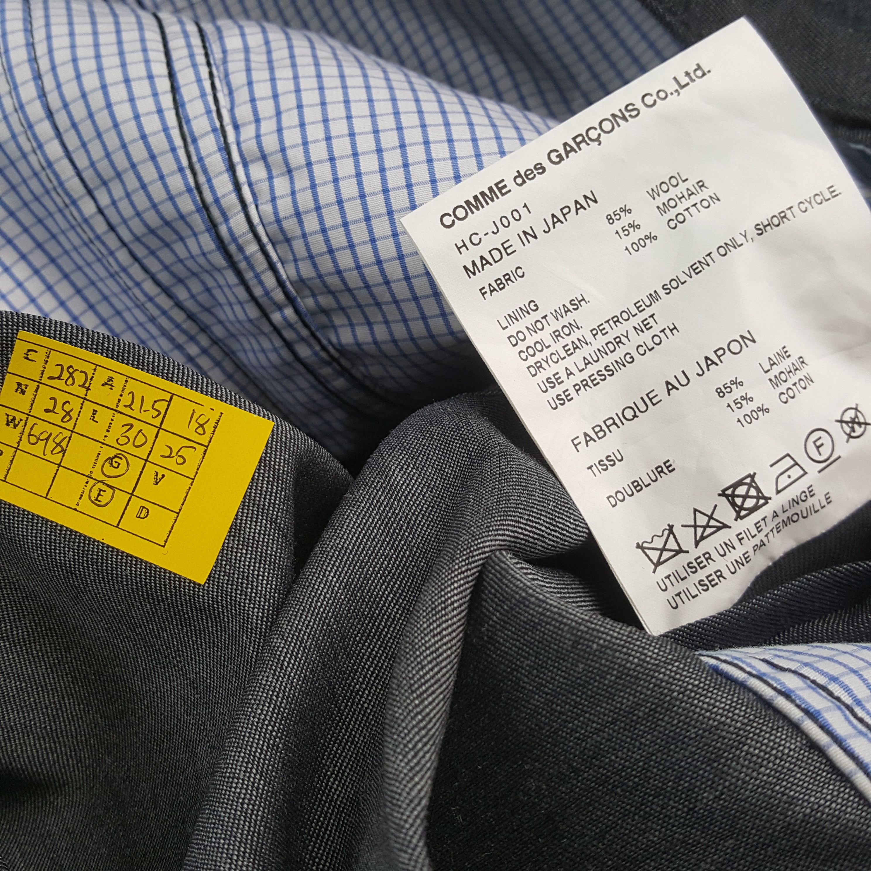 Comme des Garcons Homme Vintage COMME des GARÇONS HOMME Rare Design Blazer c282n28 Size 40S - 5 Thumbnail