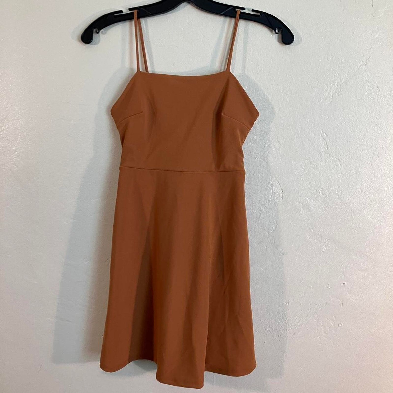 Forever 21 Forever 21 Rust Brown Spaghetti Strap Dress Tie Back Size S / US 4 / IT 40 - 1 Thumbnail