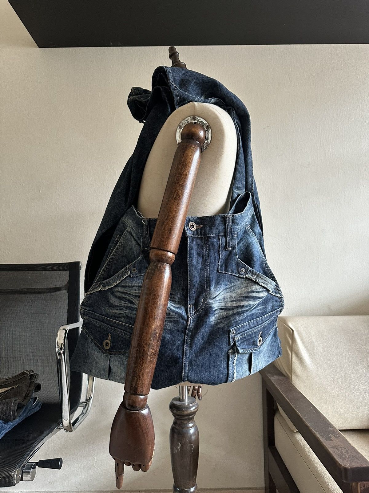 PPFM 2000s PPFM Destruct Product J Cut Jeans Transform Bag Size US 30 / EU 46 - 19 Thumbnail